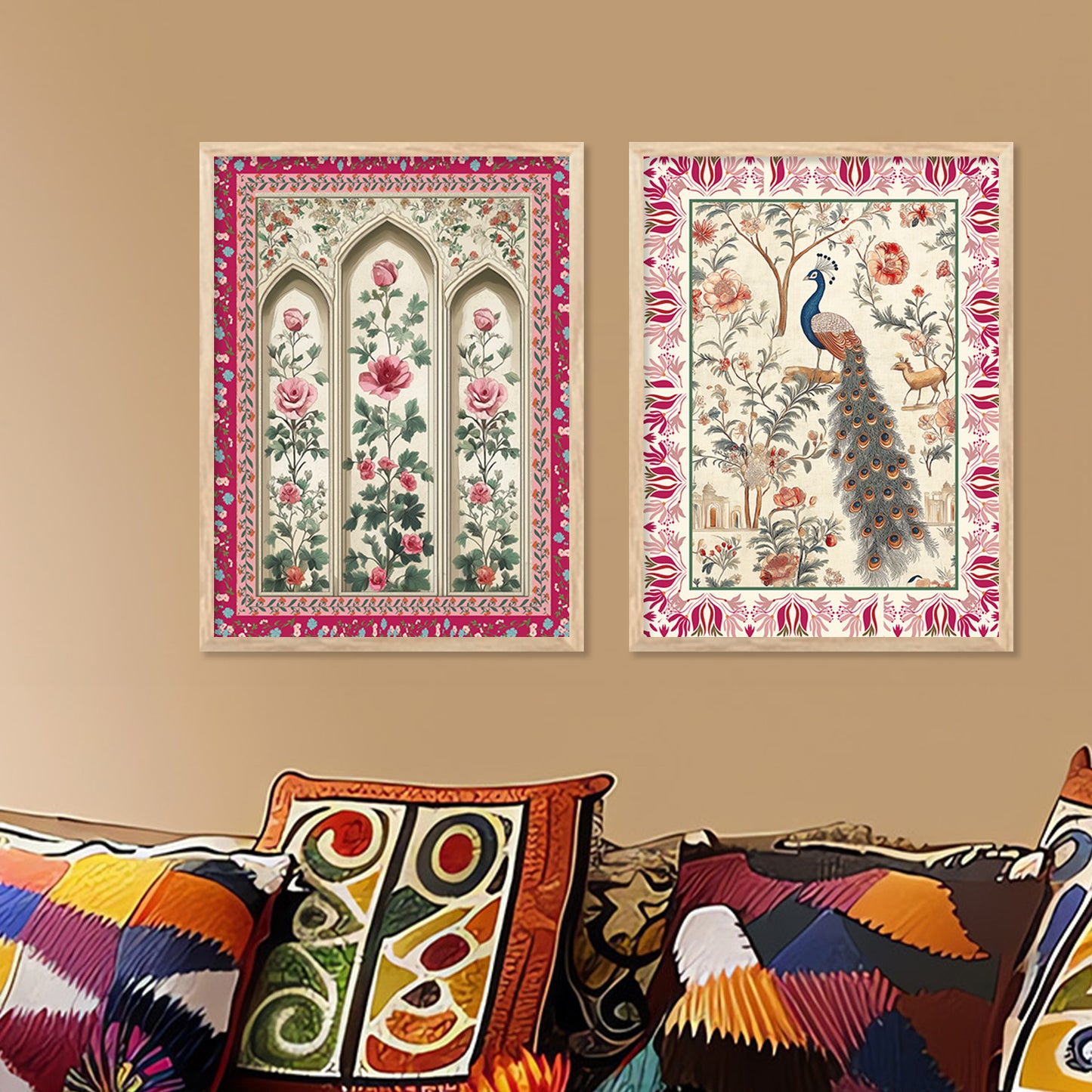 Traditional Indian Art with Frame for Home and Office Wall Decor