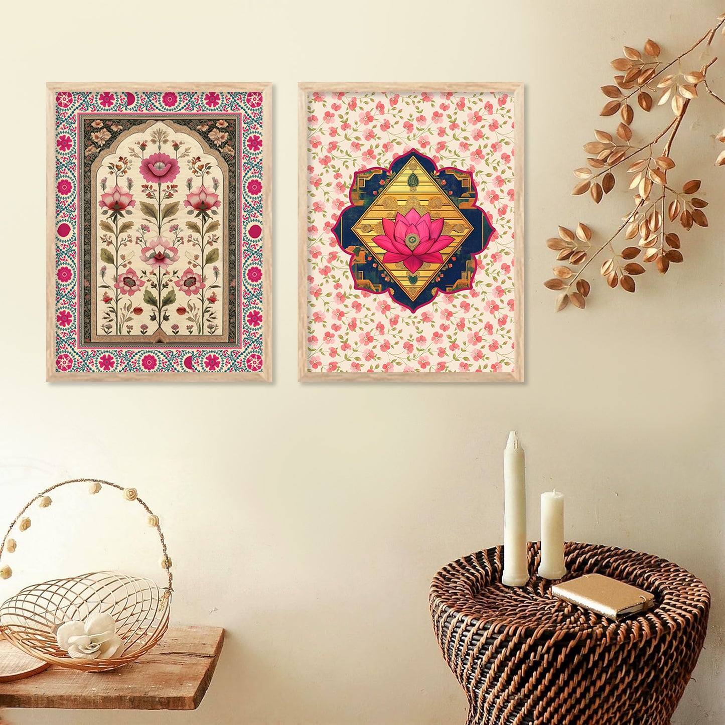 Traditional Indian Art with Frame for Home and Office Wall Decor