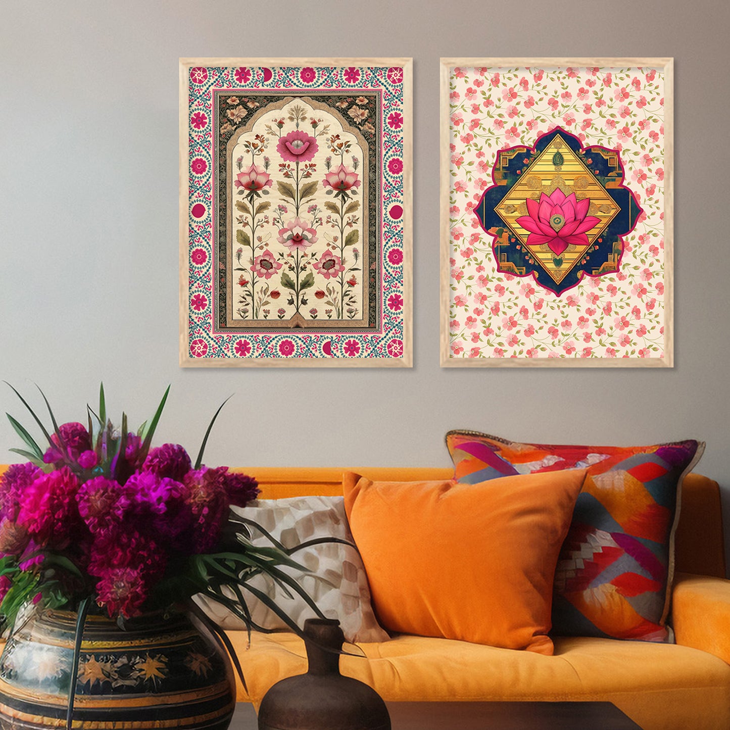Traditional Indian Art with Frame for Home and Office Wall Decor