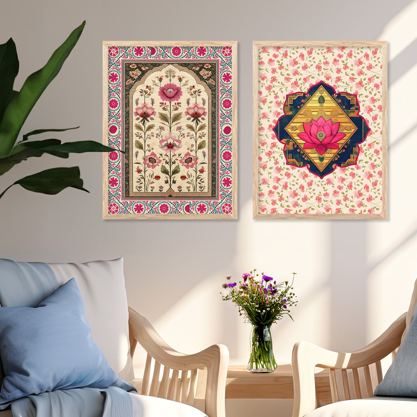 Traditional Indian Art with Frame for Home and Office Wall Decor