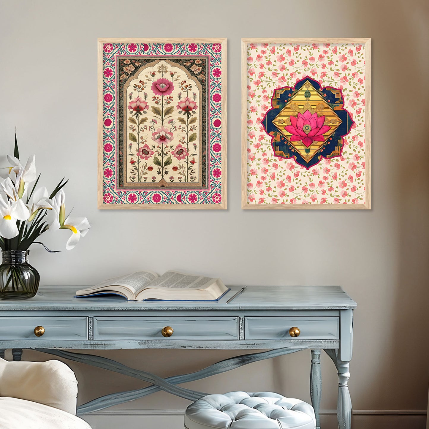 Traditional Indian Art with Frame for Home and Office Wall Decor