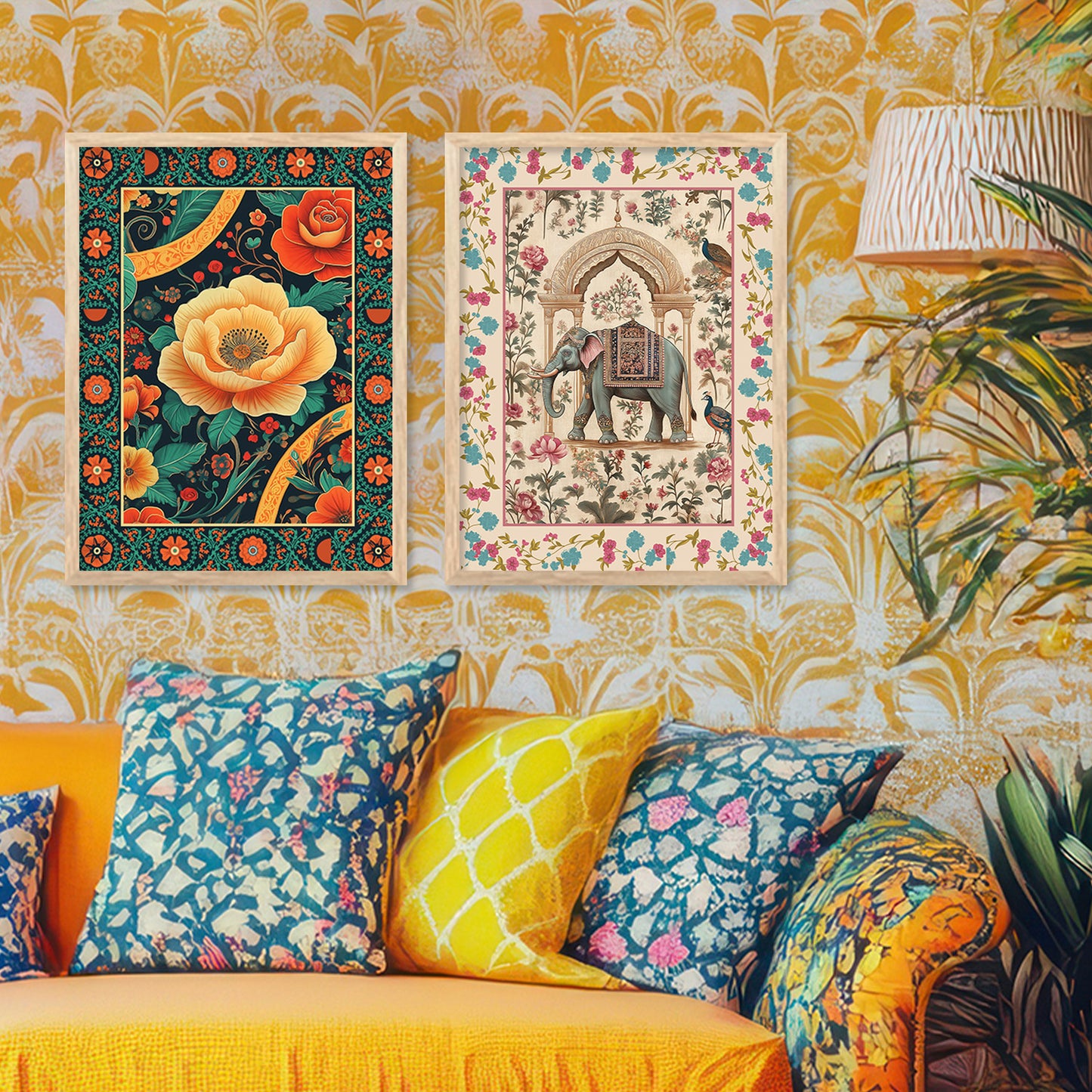Traditional Indian Art with Frame for Home and Office Wall Decor