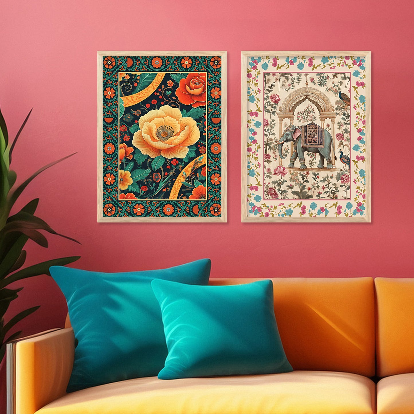 Traditional Indian Art with Frame for Home and Office Wall Decor