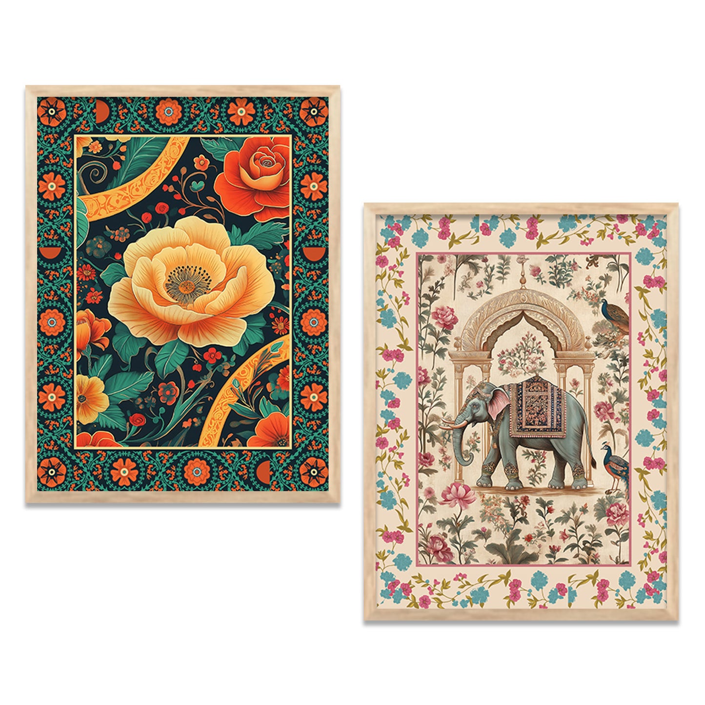 Traditional Indian Art with Frame for Home and Office Wall Decor