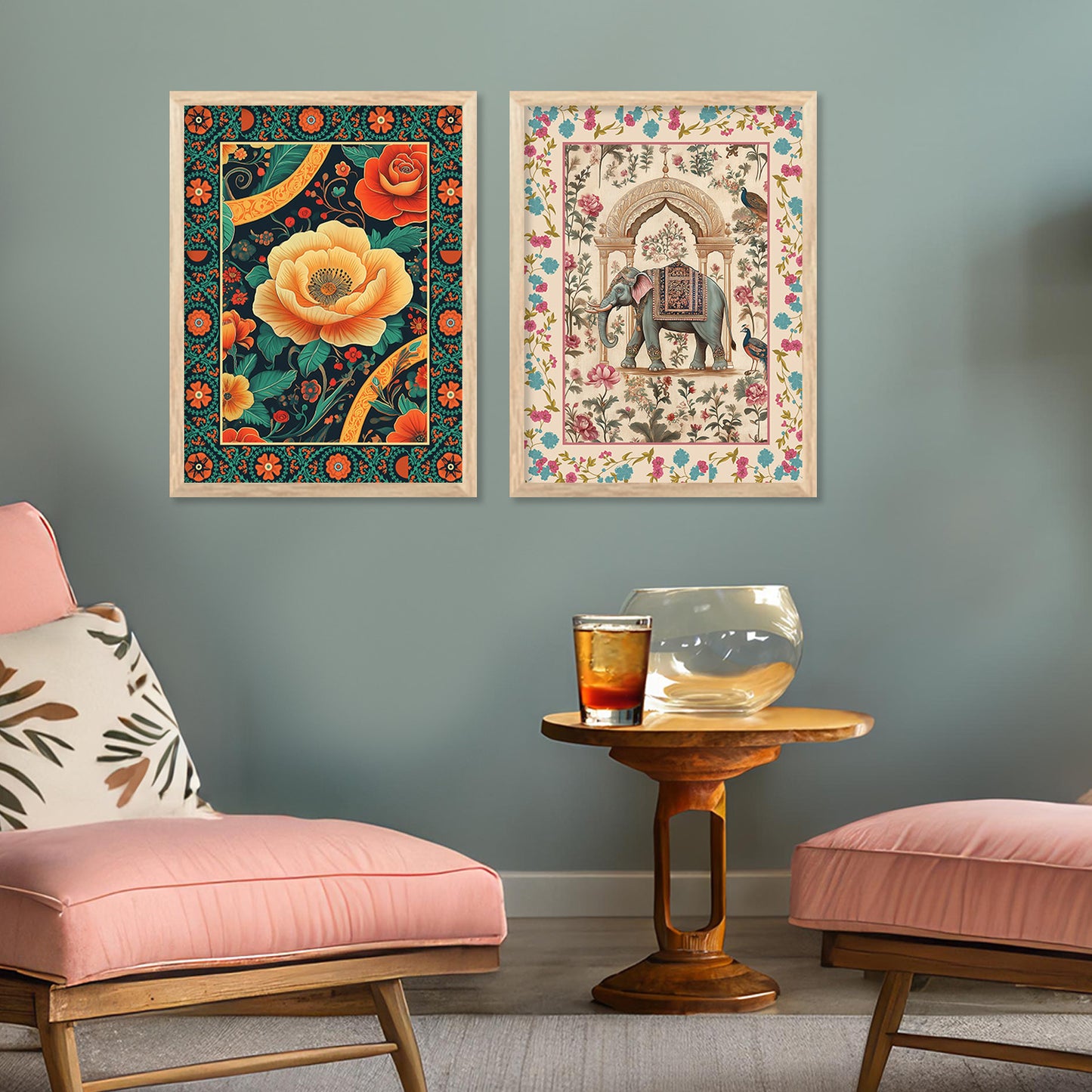 Traditional Indian Art with Frame for Home and Office Wall Decor