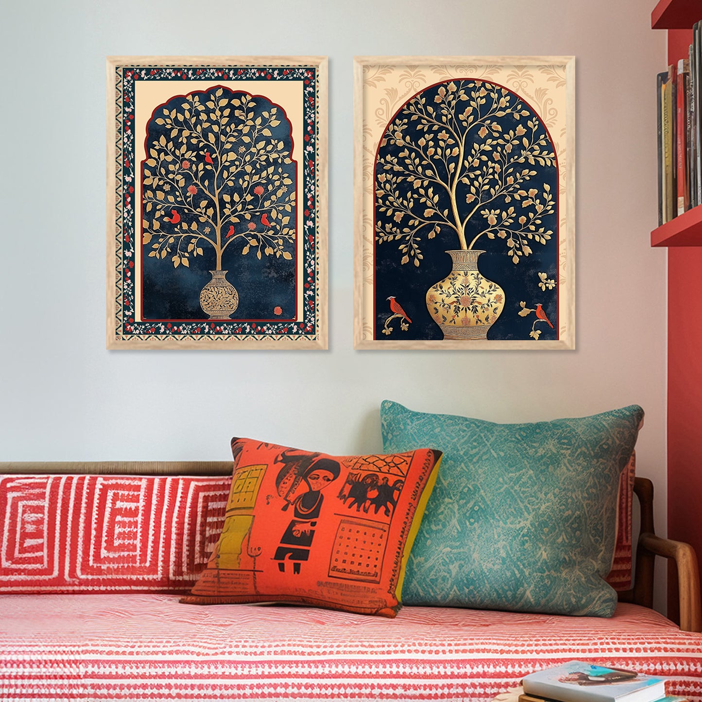 Traditional Indian Art with Frame for Home and Office Wall Decor