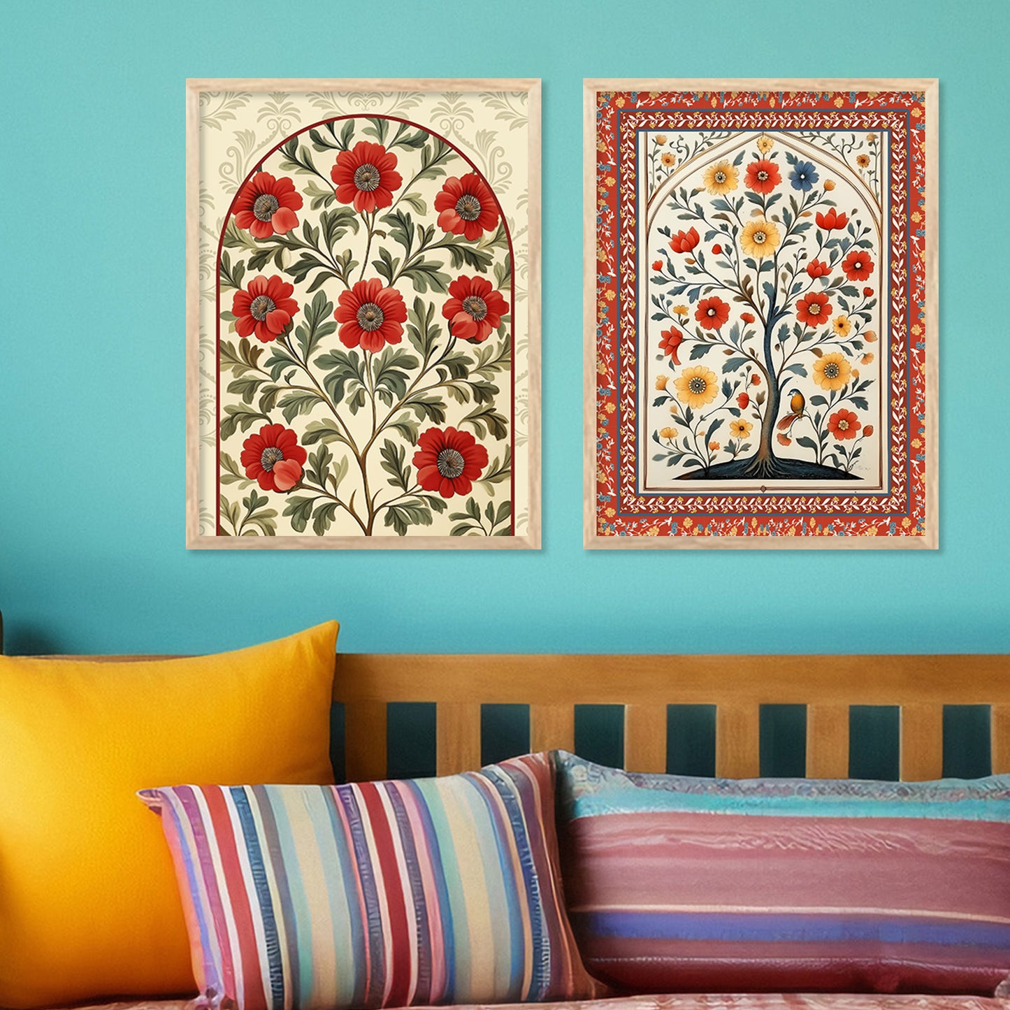 Traditional Indian Art with Frame for Home and Office Wall Decor