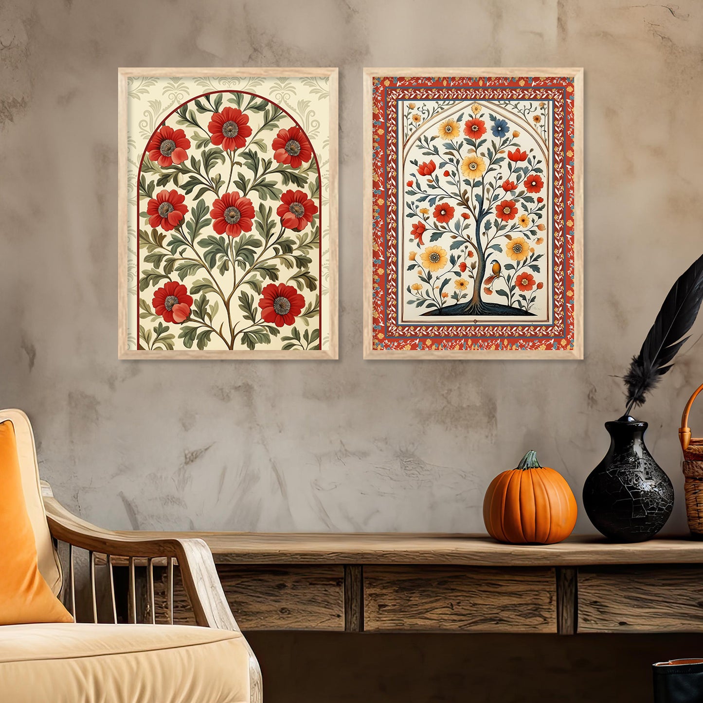 Traditional Indian Art with Frame for Home and Office Wall Decor