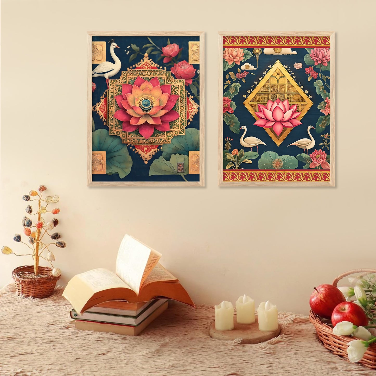 Traditional Indian Art with Frame for Home and Office Wall Decor