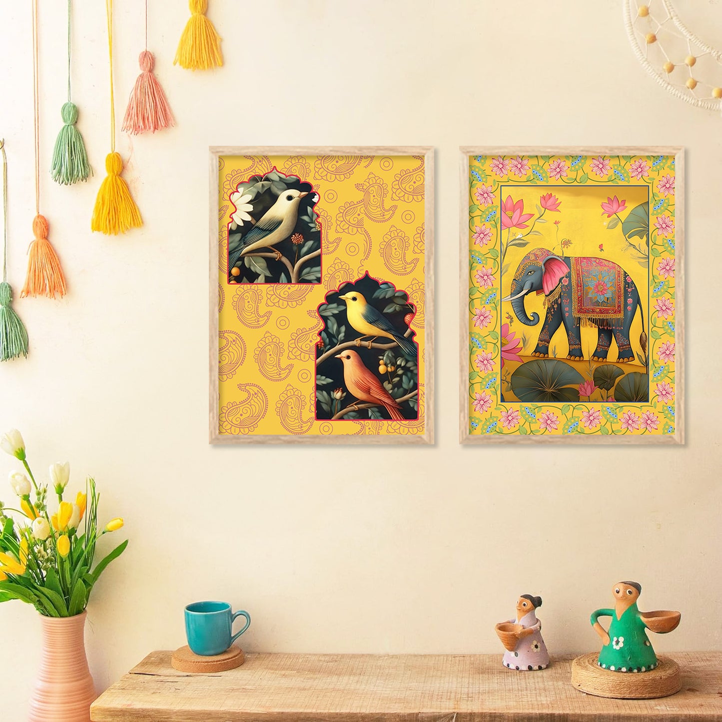 Traditional Indian Art with Frame for Home and Office Wall Decor