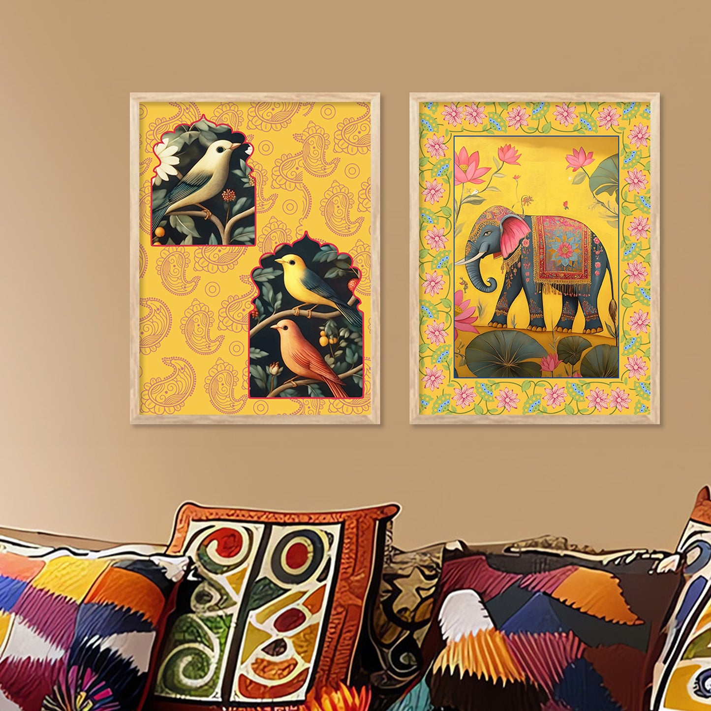 Traditional Indian Art with Frame for Home and Office Wall Decor