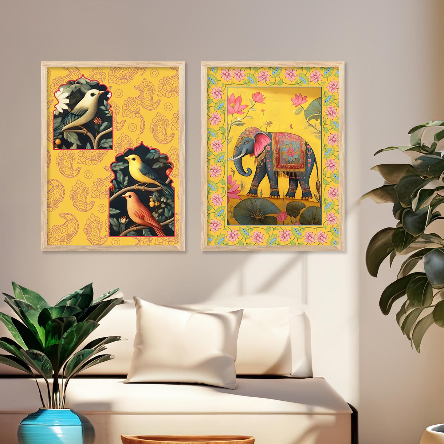 Traditional Indian Art with Frame for Home and Office Wall Decor