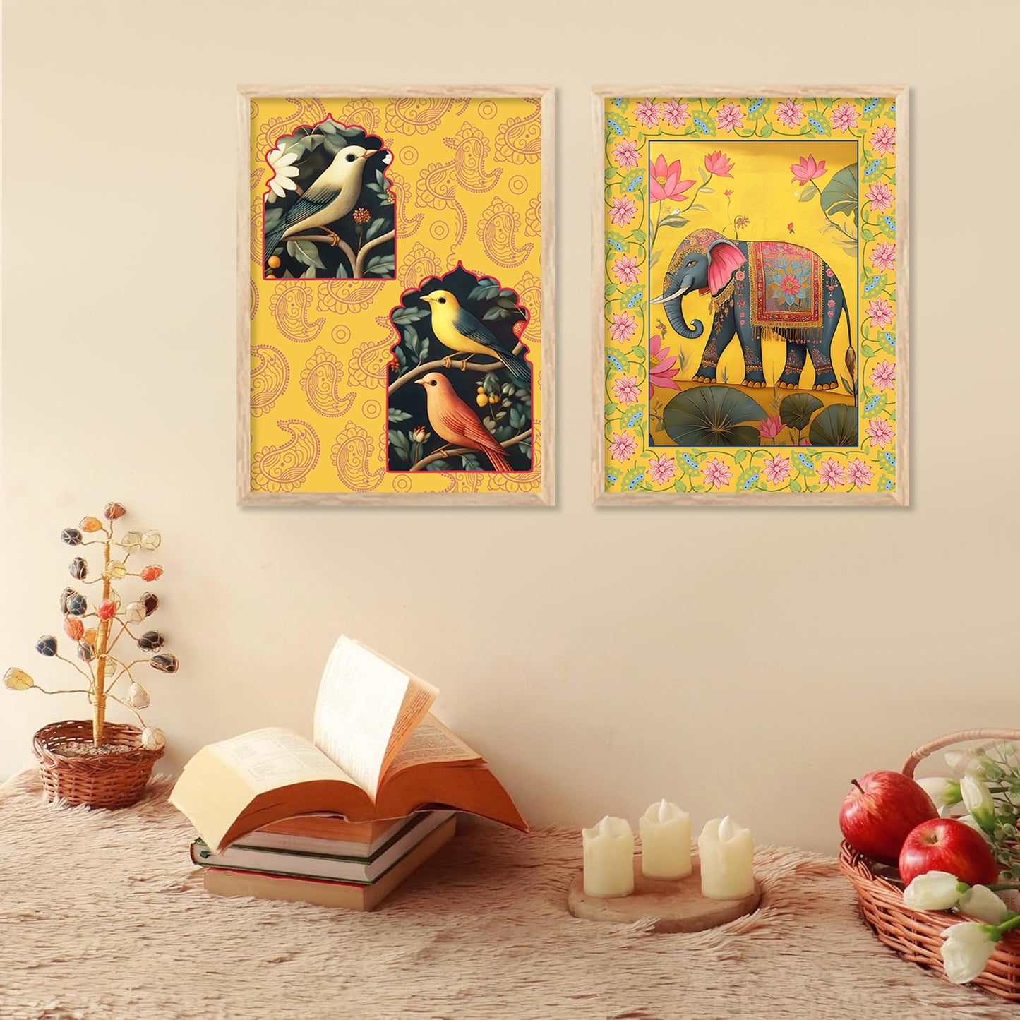 Traditional Indian Art with Frame for Home and Office Wall Decor