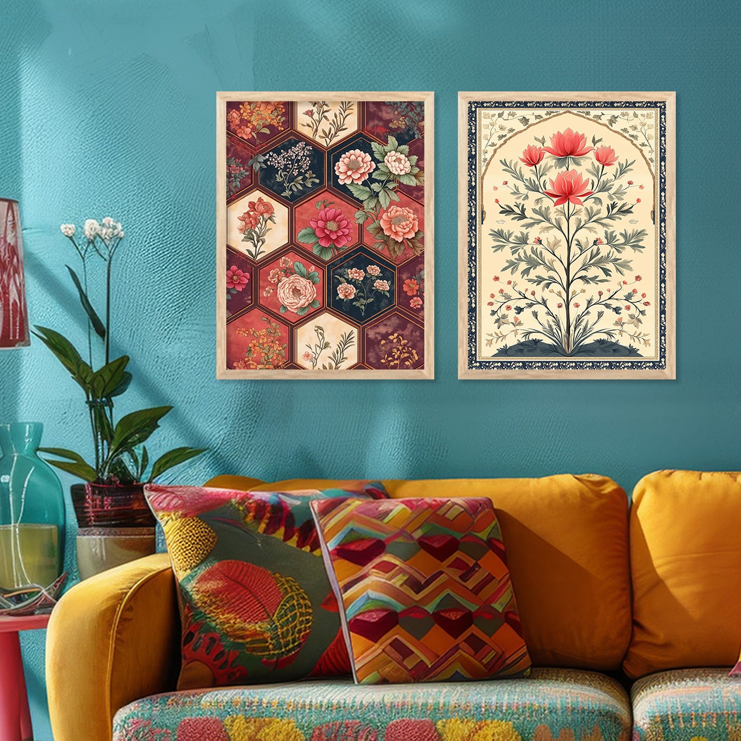 Traditional Indian Art with Frame for Home and Office Wall Decor