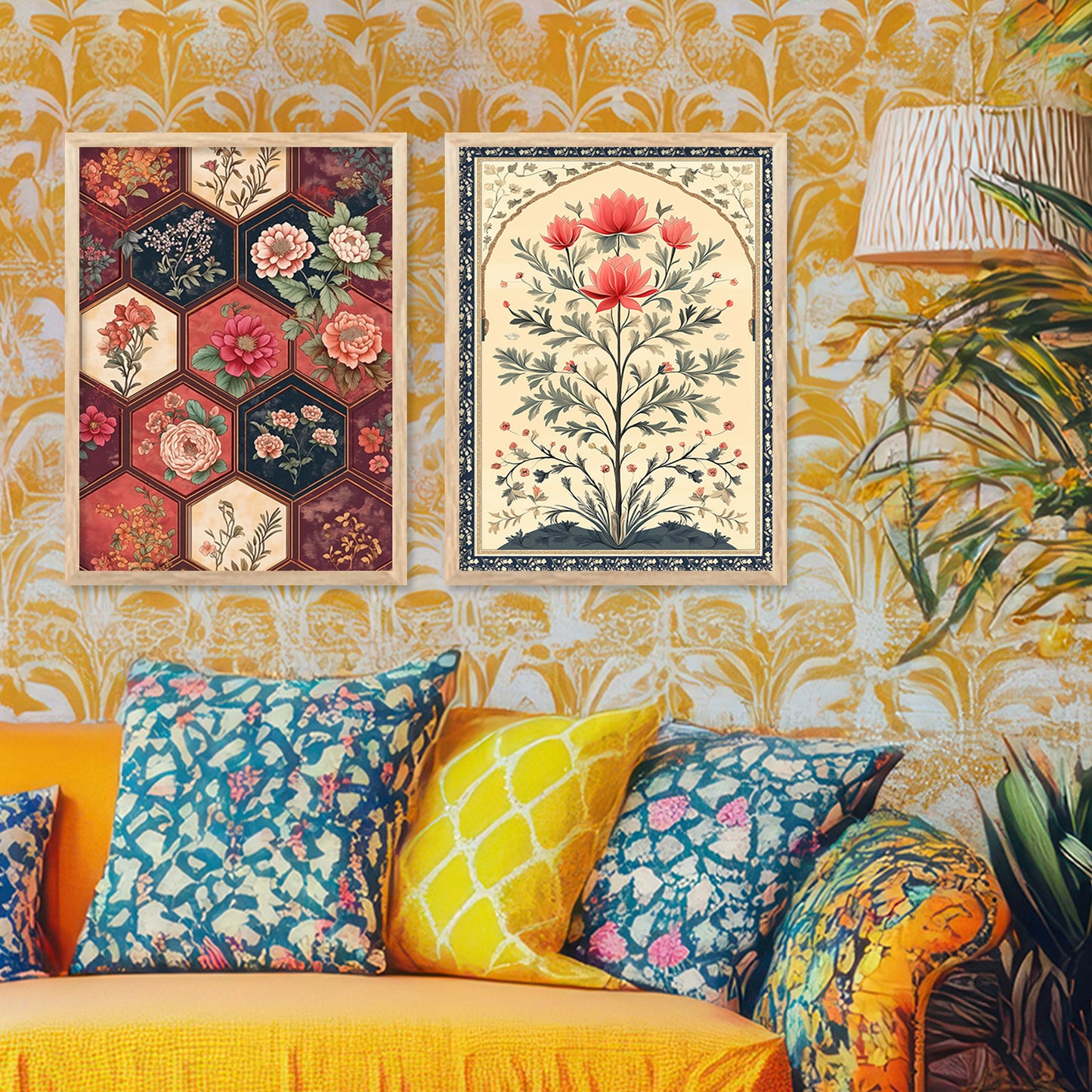 Traditional Indian Art with Frame for Home and Office Wall Decor