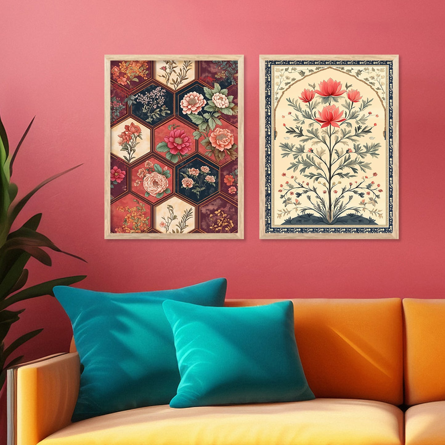 Traditional Indian Art with Frame for Home and Office Wall Decor