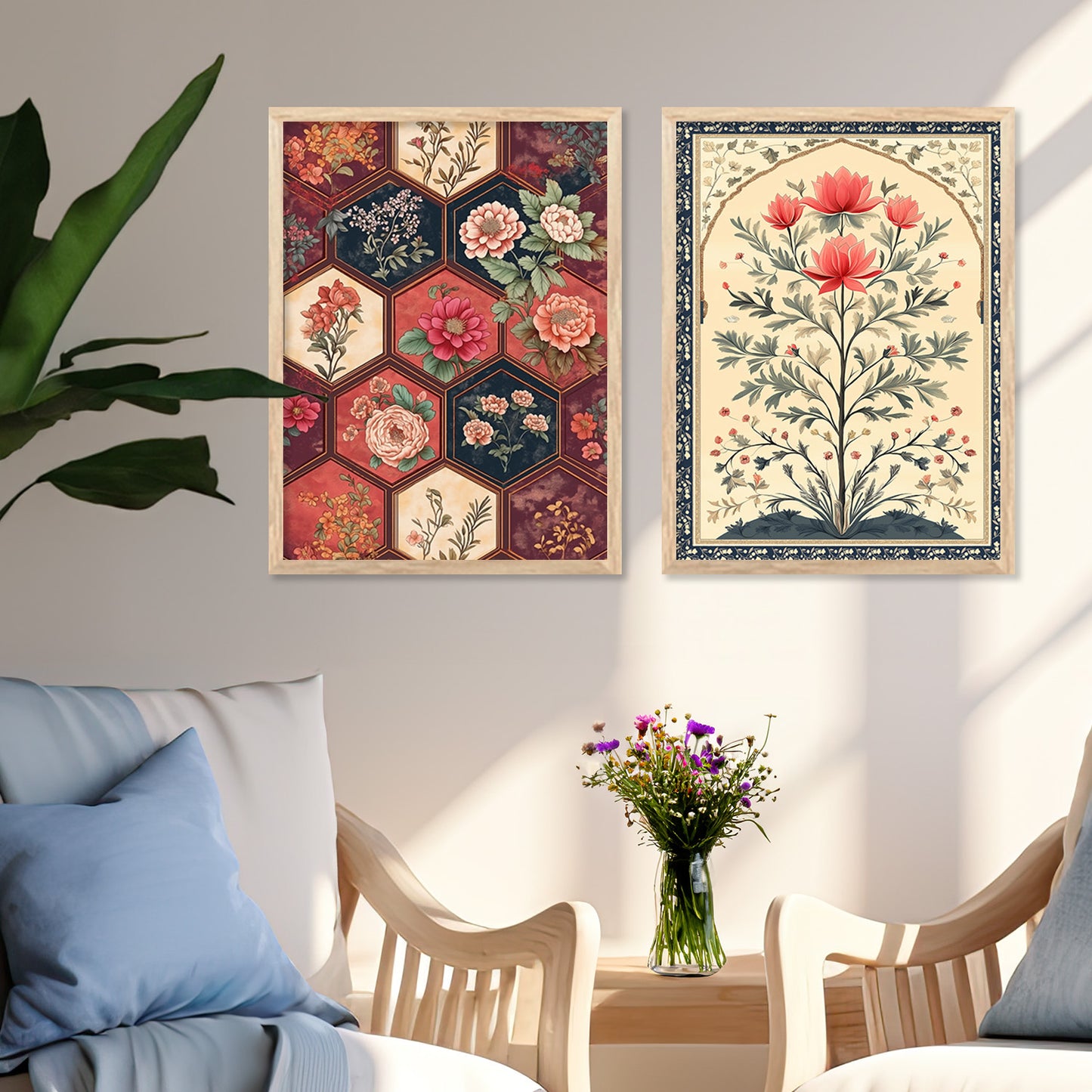 Traditional Indian Art with Frame for Home and Office Wall Decor