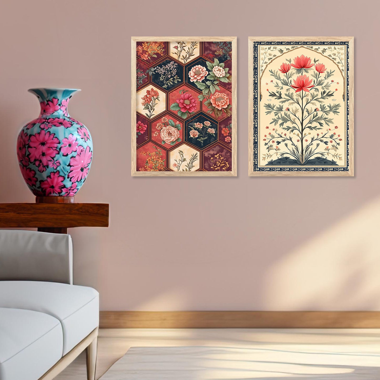 Traditional Indian Art with Frame for Home and Office Wall Decor