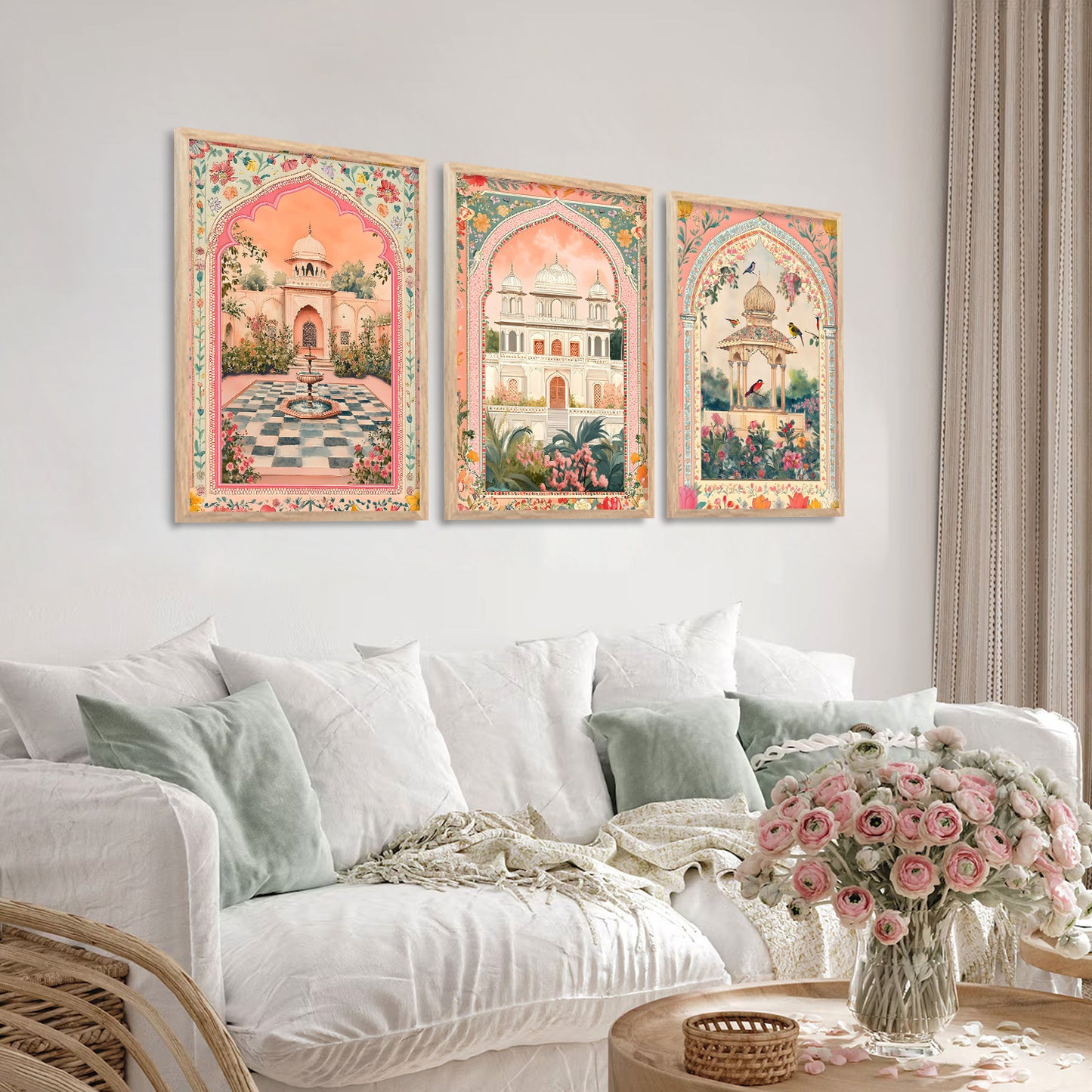 Traditional wall Art Paintings with Frame for Home Decor - Framed Wall Painting for Living Room Bedroom Office Room Decor - Painting for Wall Decoration