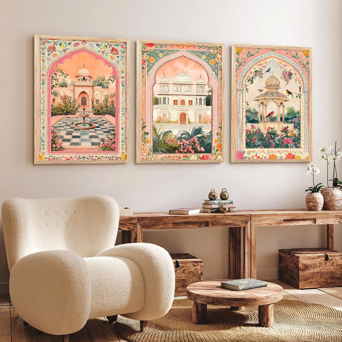 Traditional wall Art Paintings with Frame for Home Decor - Framed Wall Painting for Living Room Bedroom Office Room Decor - Painting for Wall Decoration