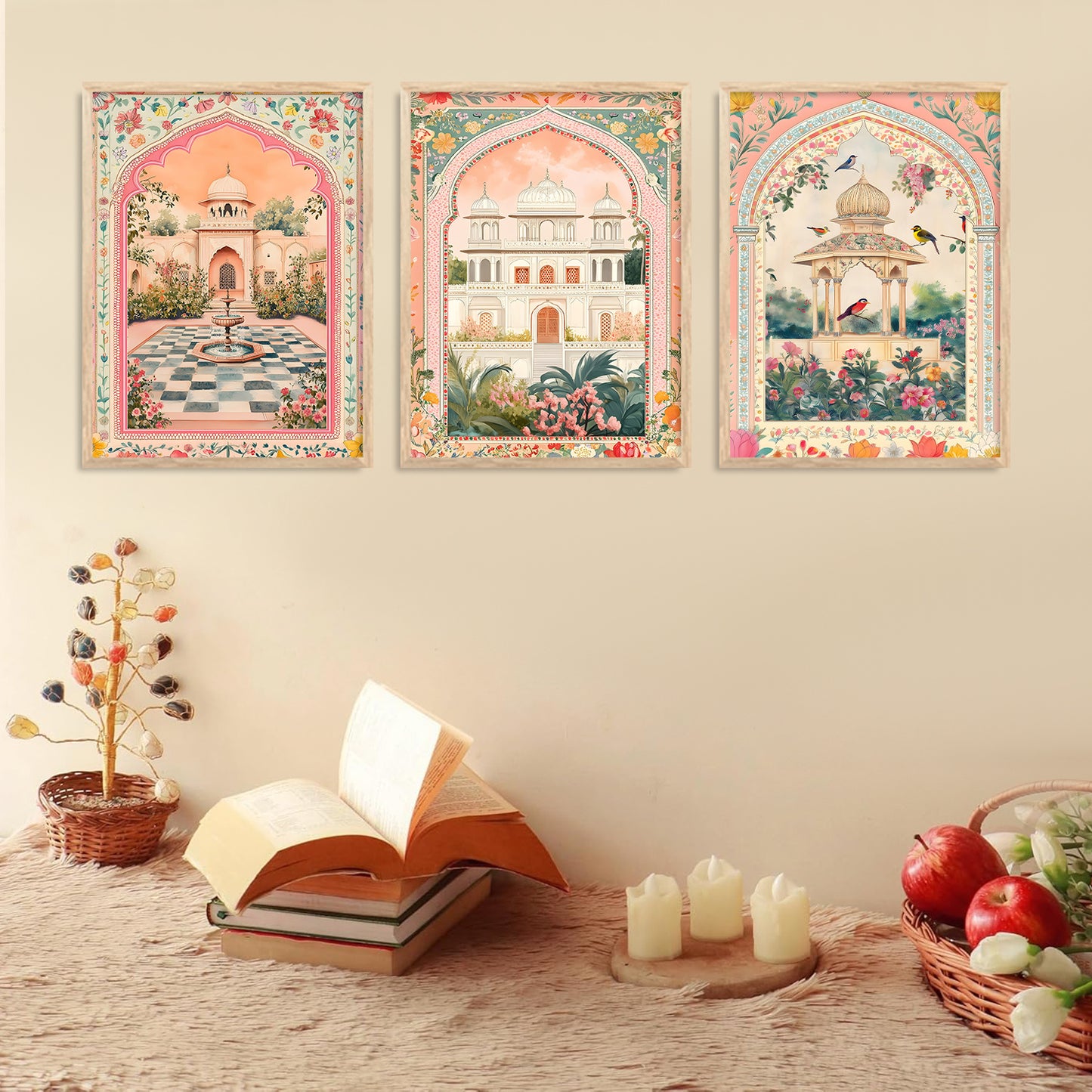 Traditional wall Art Paintings with Frame for Home Decor - Framed Wall Painting for Living Room Bedroom Office Room Decor - Painting for Wall Decoration