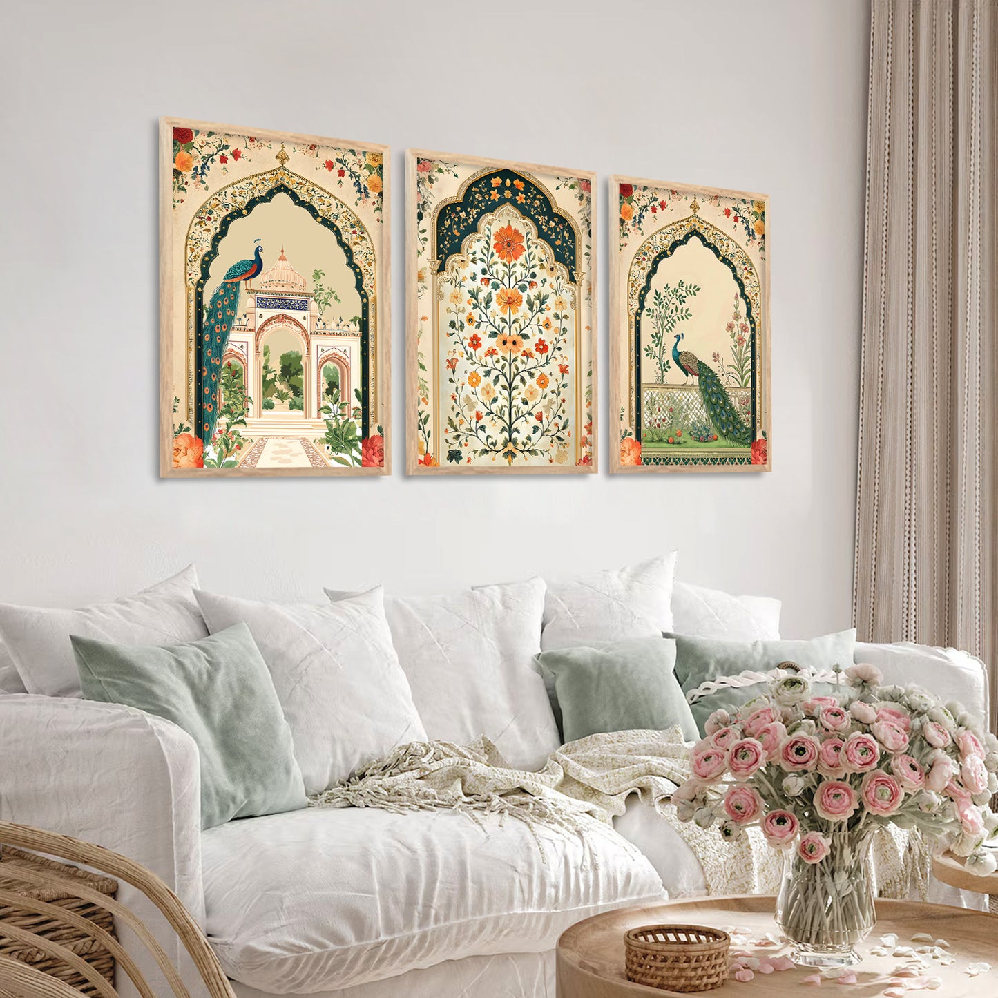 Traditional wall Art Paintings with Frame for Home Decor - Framed Wall Painting for Living Room Bedroom Office Room Decor - Painting for Wall Decoration