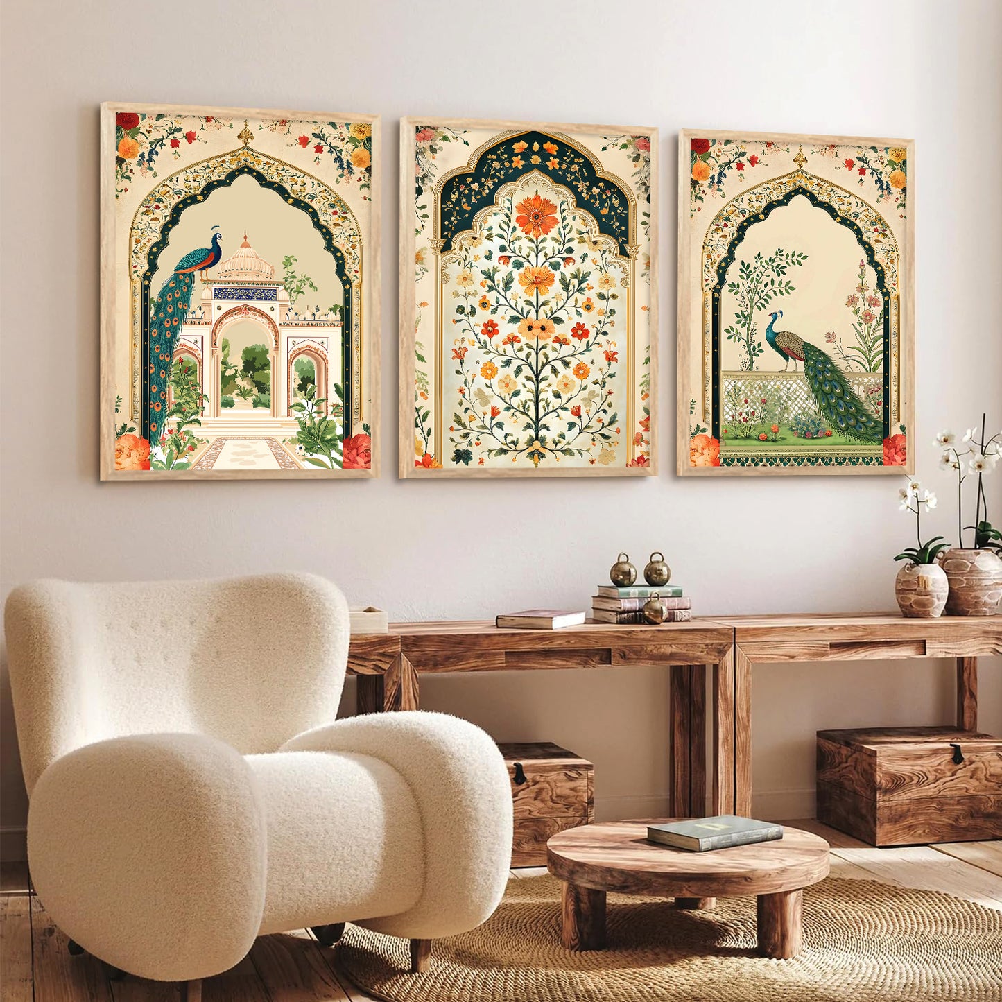 Traditional wall Art Paintings with Frame for Home Decor - Framed Wall Painting for Living Room Bedroom Office Room Decor - Painting for Wall Decoration