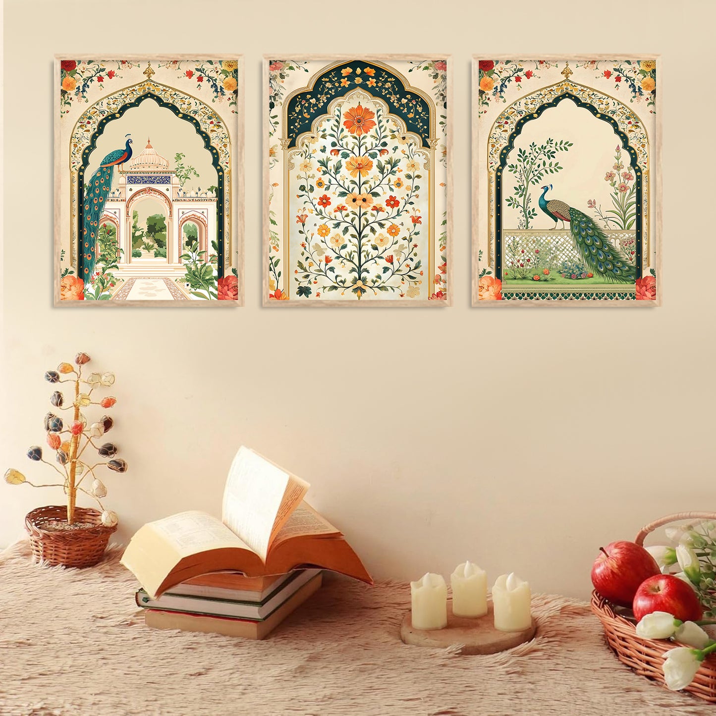 Traditional wall Art Paintings with Frame for Home Decor - Framed Wall Painting for Living Room Bedroom Office Room Decor - Painting for Wall Decoration