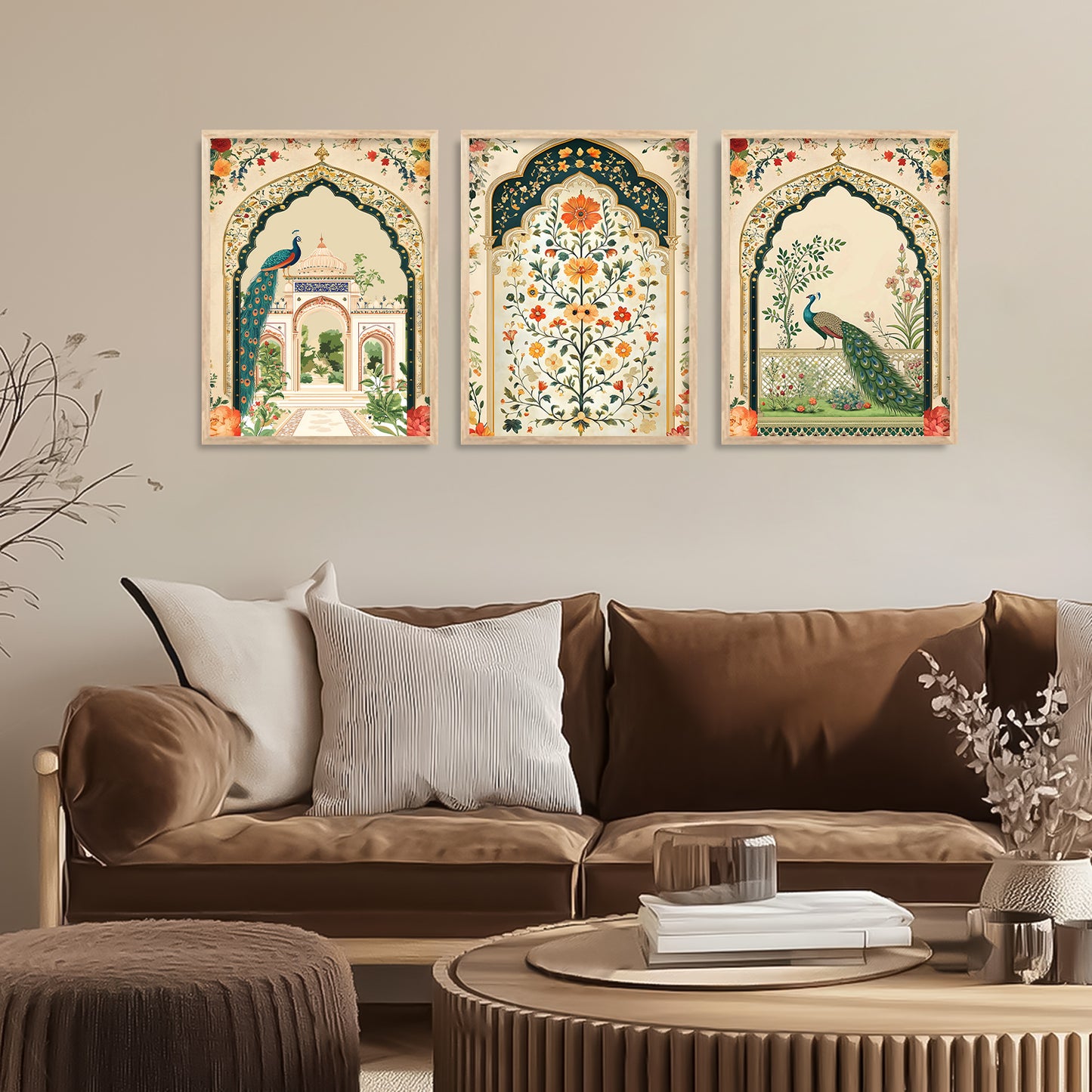 Traditional wall Art Paintings with Frame for Home Decor - Framed Wall Painting for Living Room Bedroom Office Room Decor - Painting for Wall Decoration