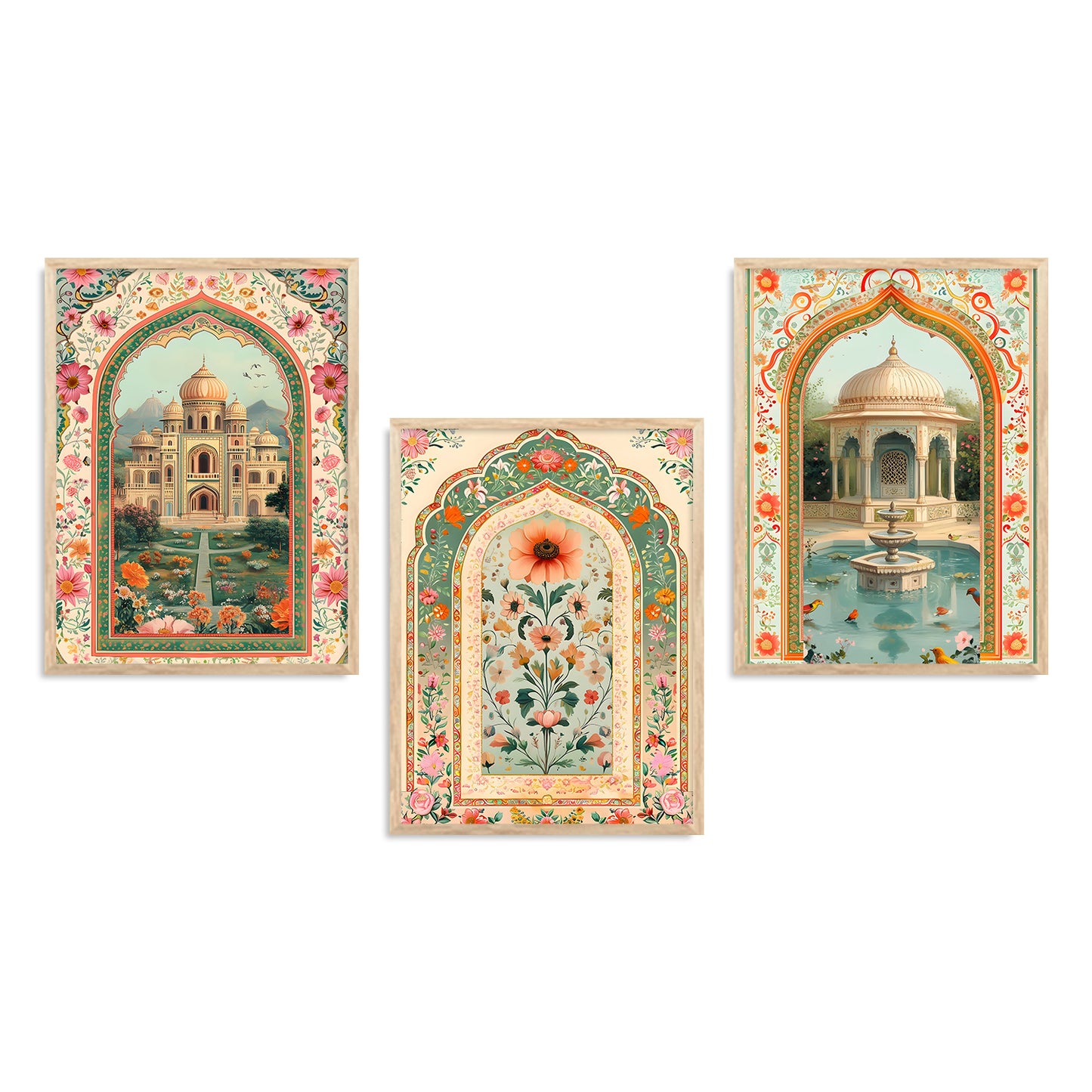 Traditional wall Art Paintings with Frame for Home Decor - Framed Wall Painting for Living Room Bedroom Office Room Decor - Painting for Wall Decoration