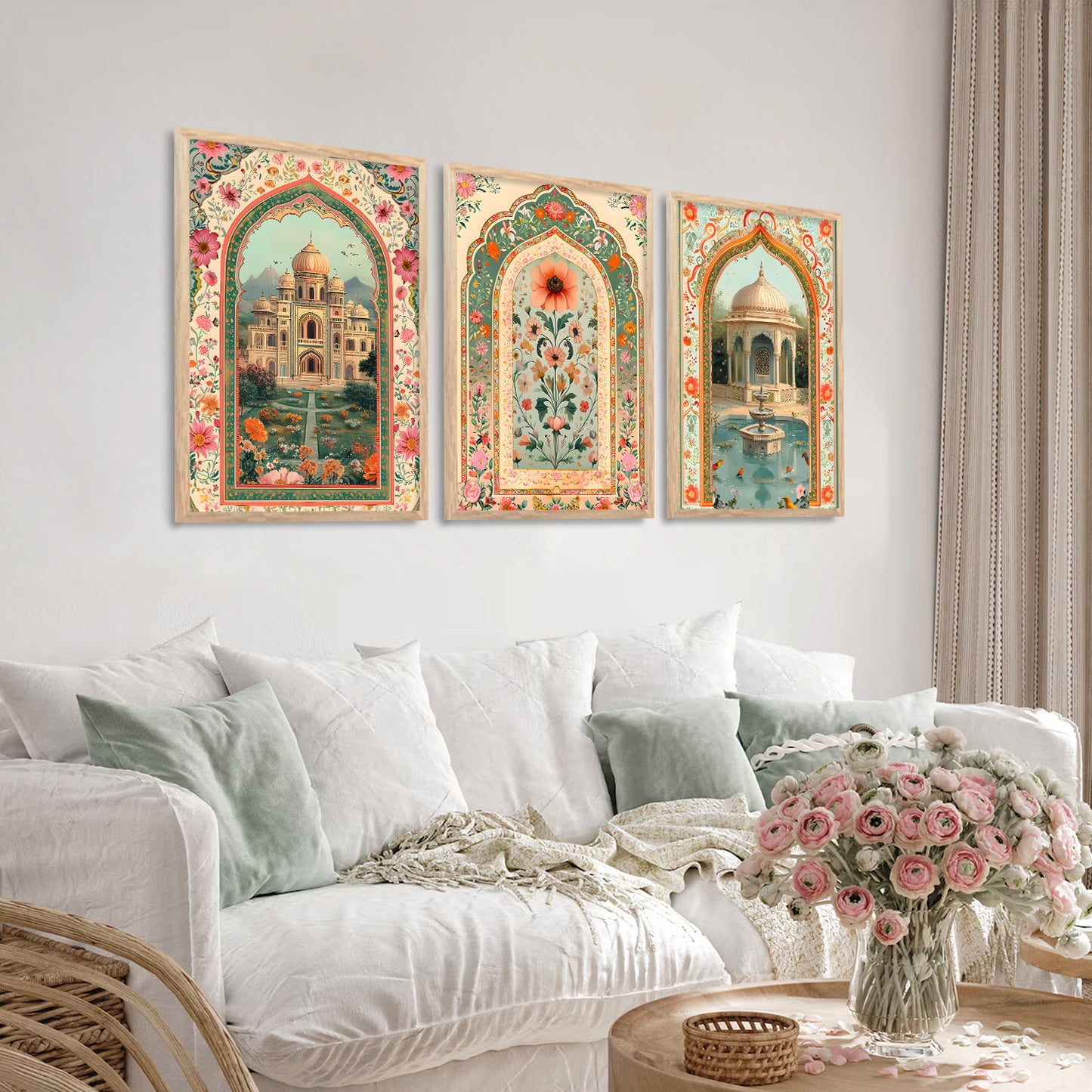 Traditional wall Art Paintings with Frame for Home Decor - Framed Wall Painting for Living Room Bedroom Office Room Decor - Painting for Wall Decoration