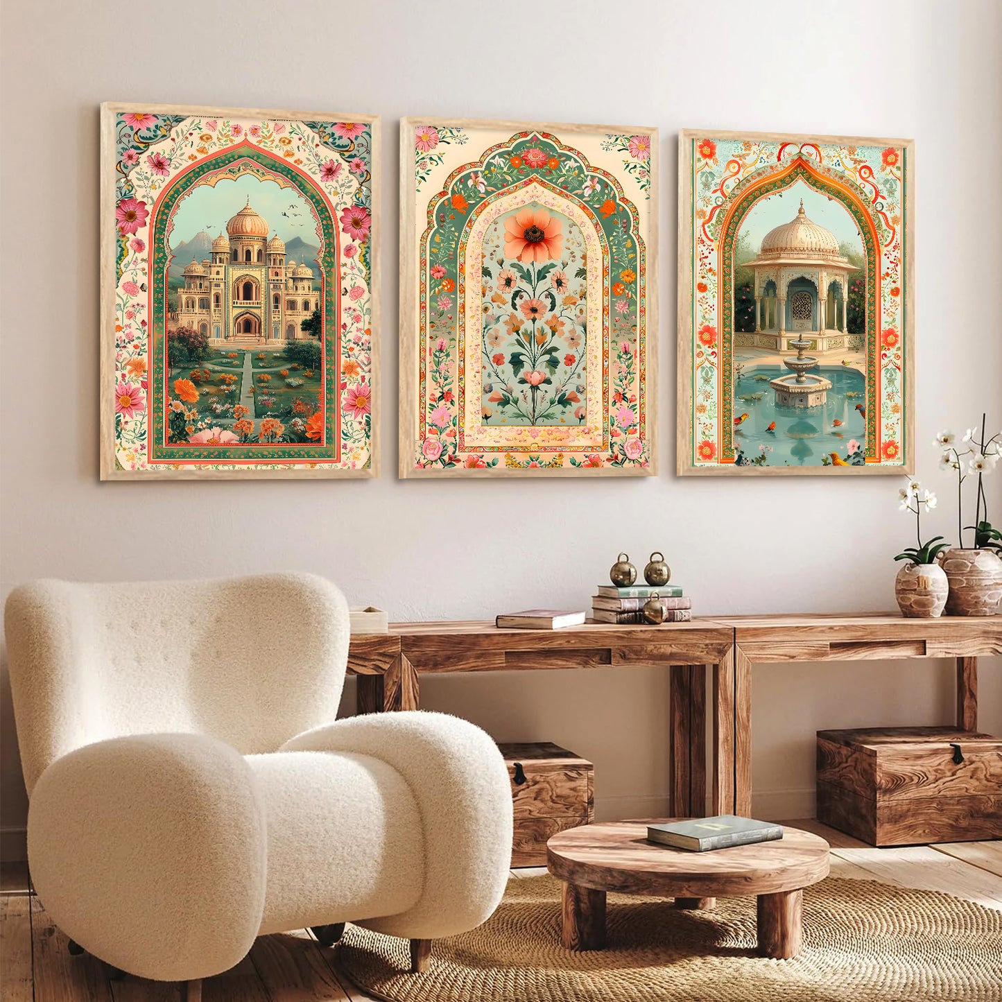 Traditional wall Art Paintings with Frame for Home Decor - Framed Wall Painting for Living Room Bedroom Office Room Decor - Painting for Wall Decoration
