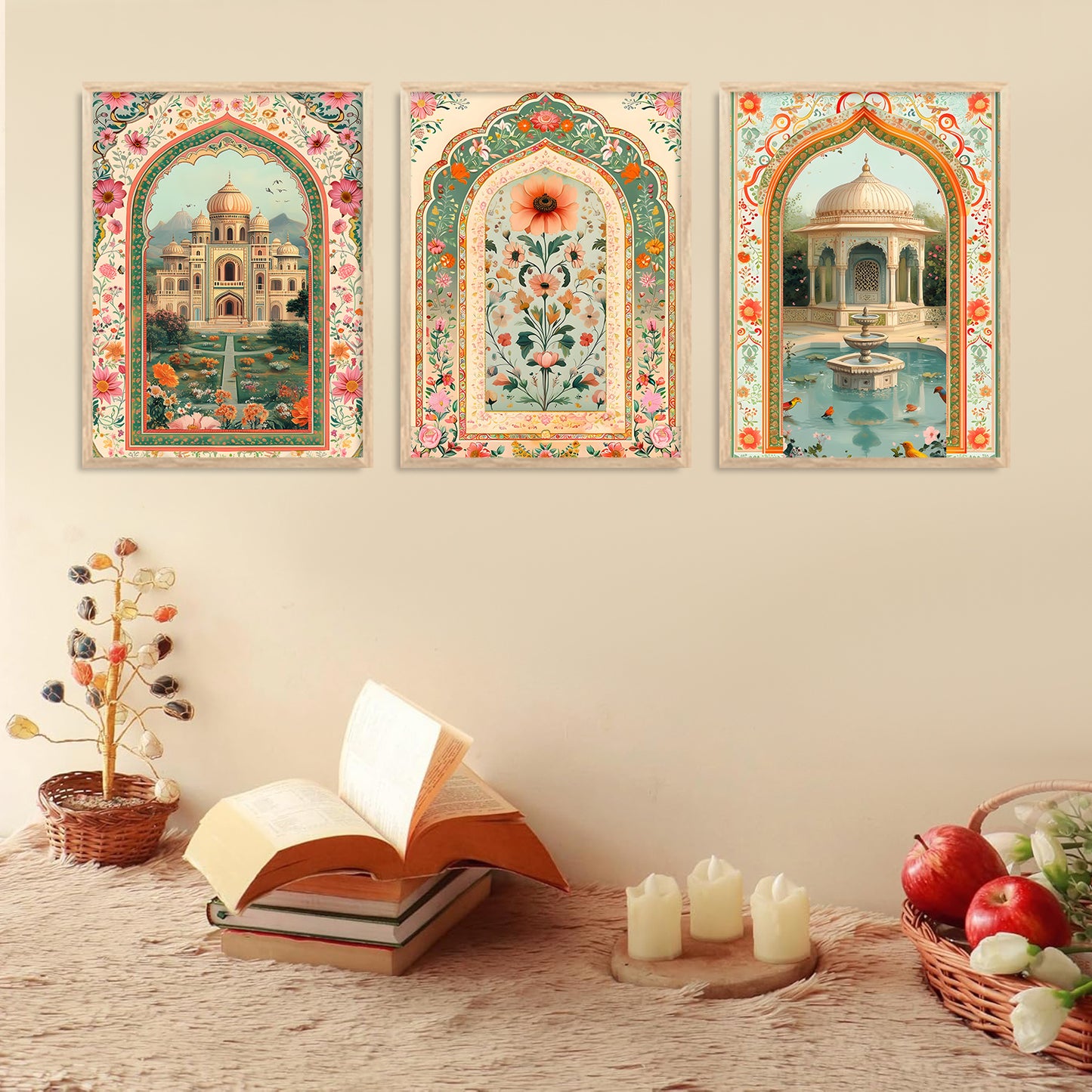 Traditional wall Art Paintings with Frame for Home Decor - Framed Wall Painting for Living Room Bedroom Office Room Decor - Painting for Wall Decoration