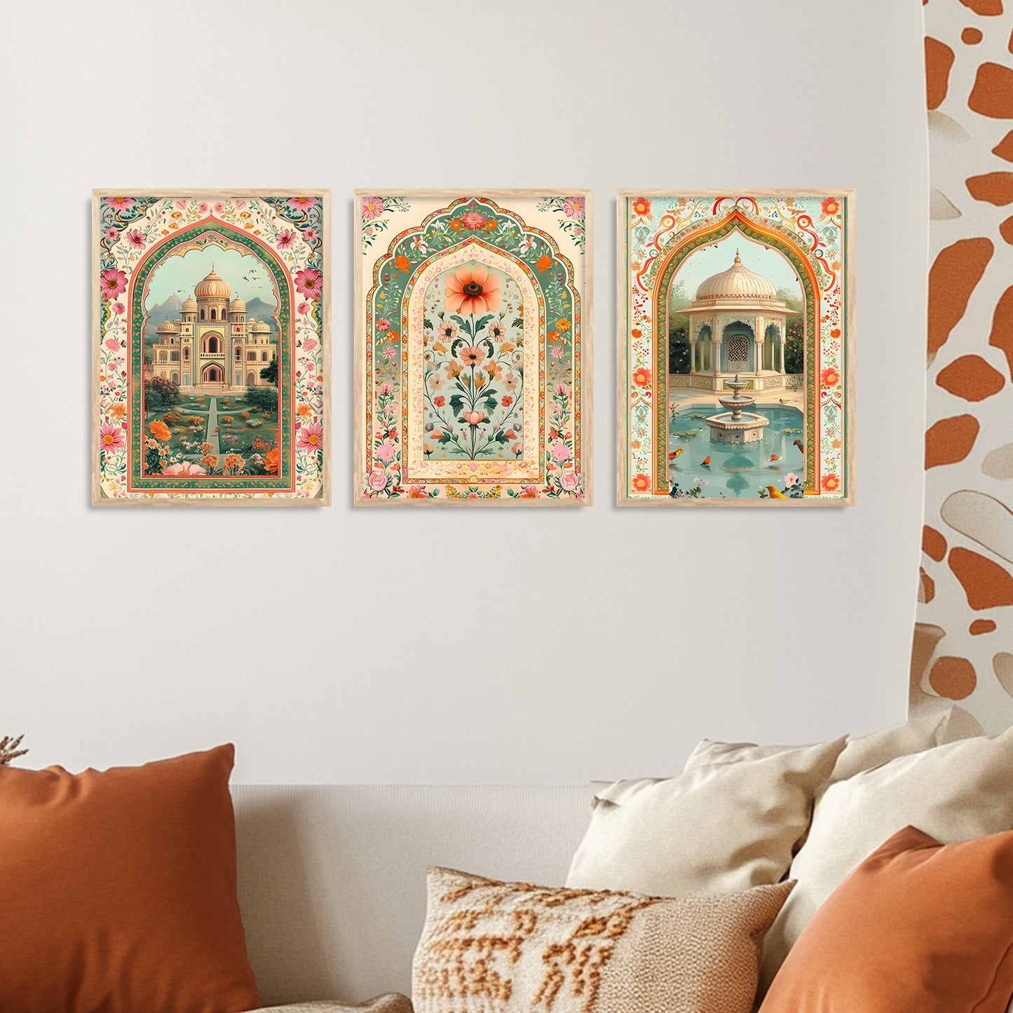 Traditional wall Art Paintings with Frame for Home Decor - Framed Wall Painting for Living Room Bedroom Office Room Decor - Painting for Wall Decoration