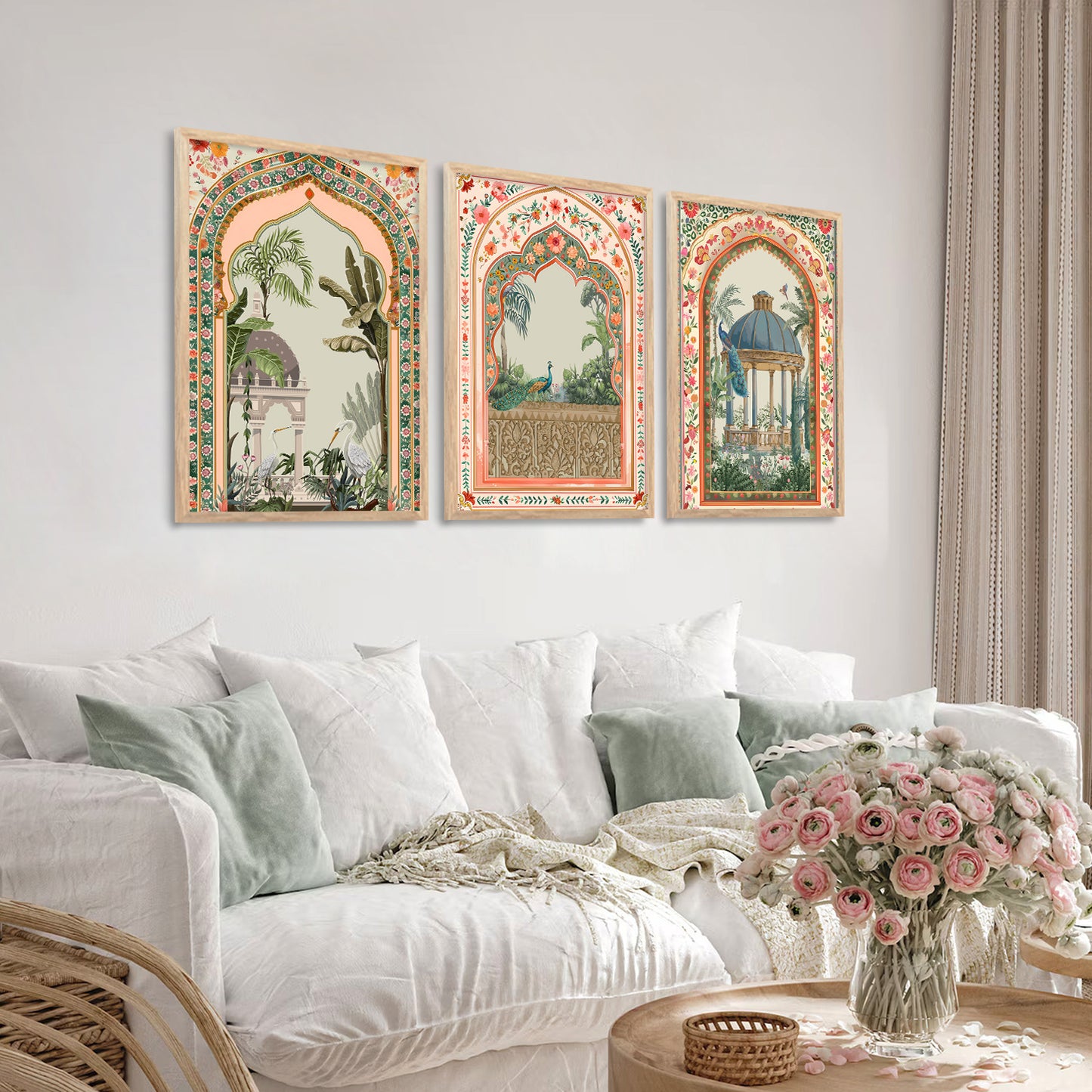 Traditional wall Art Paintings with Frame for Home Decor - Framed Wall Painting for Living Room Bedroom Office Room Decor - Painting for Wall Decoration