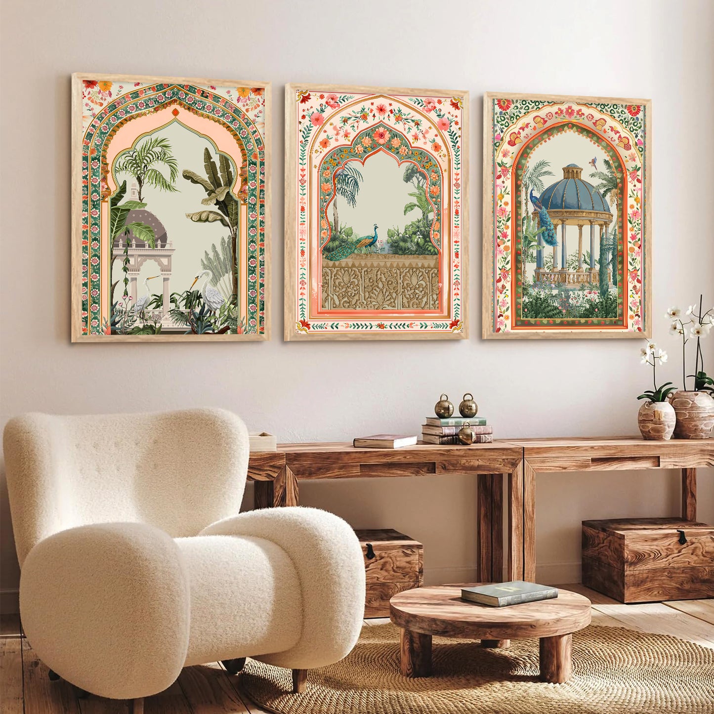 Traditional wall Art Paintings with Frame for Home Decor - Framed Wall Painting for Living Room Bedroom Office Room Decor - Painting for Wall Decoration