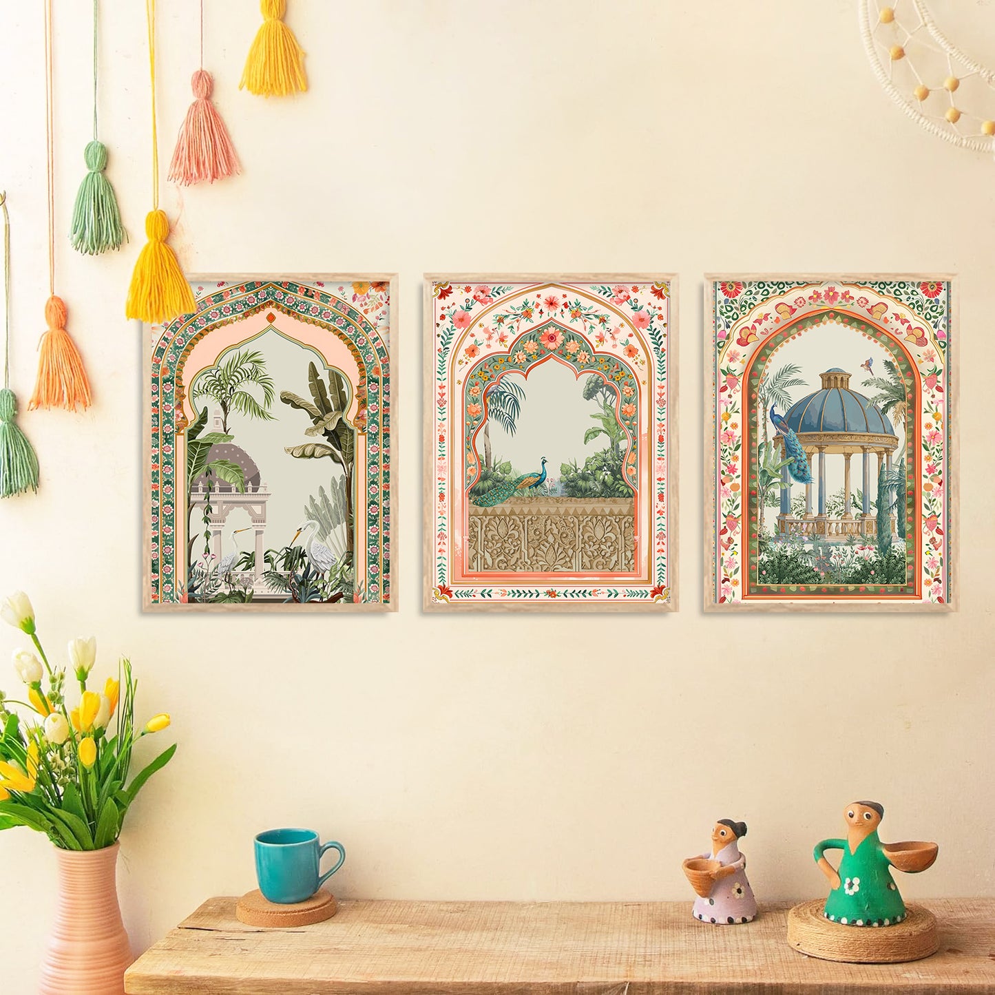 Traditional wall Art Paintings with Frame for Home Decor - Framed Wall Painting for Living Room Bedroom Office Room Decor - Painting for Wall Decoration
