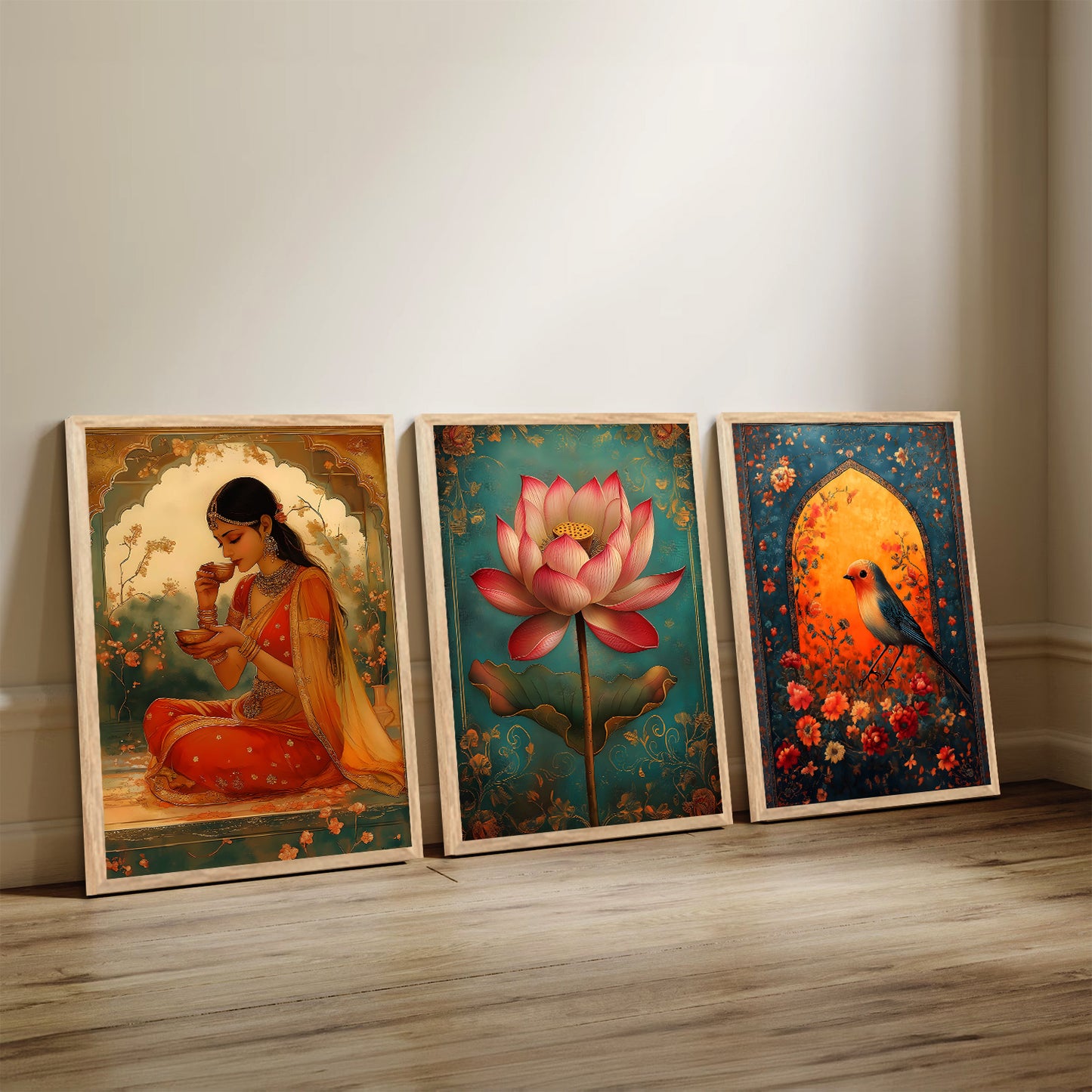 Traditional wall Art Paintings with Frame for Home Decor - Framed Wall Painting for Living Room Bedroom Office Room Decor - Painting for Wall Decoration