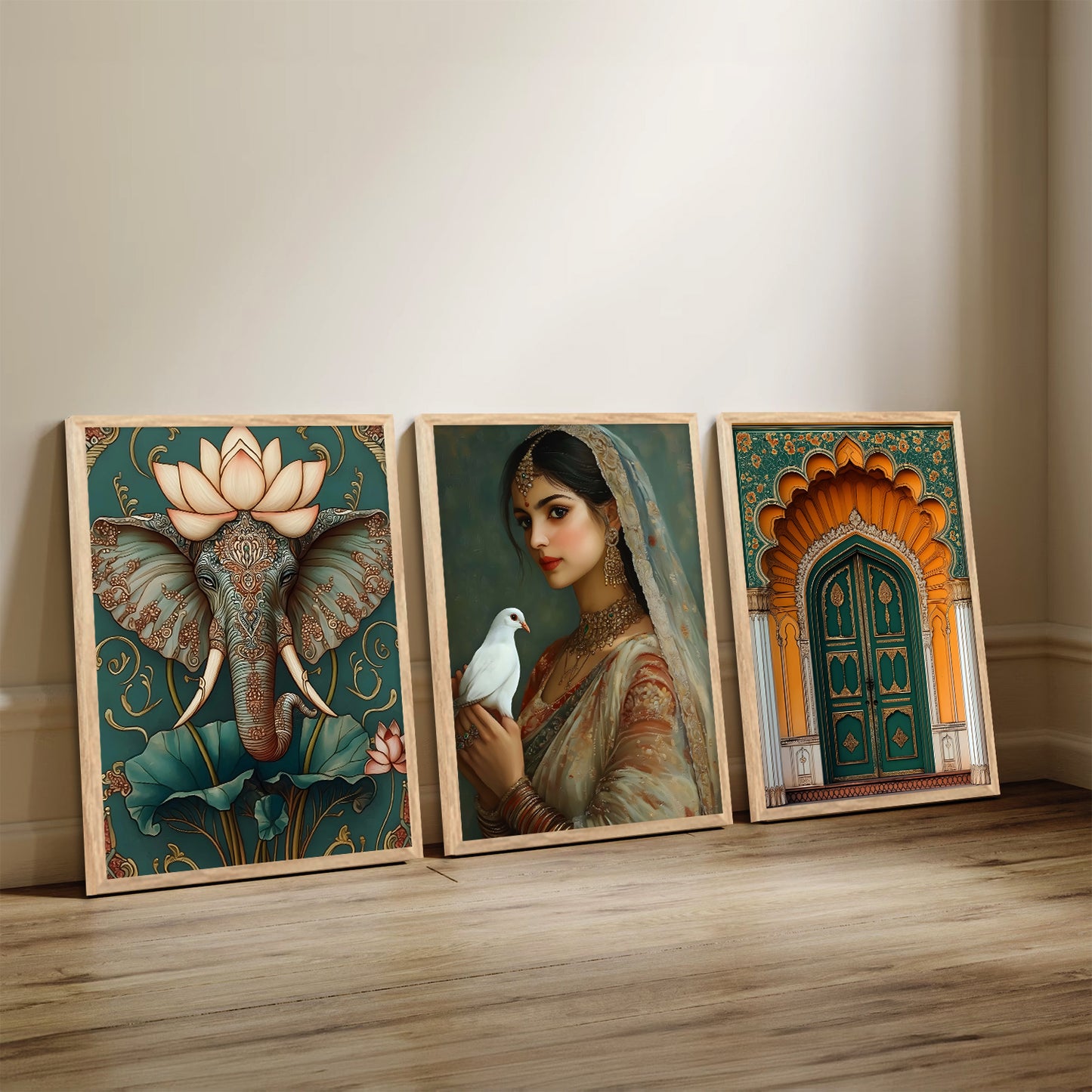 Traditional wall Art Paintings with Frame for Home Decor - Framed Wall Painting for Living Room Bedroom Office Room Decor - Painting for Wall Decoration