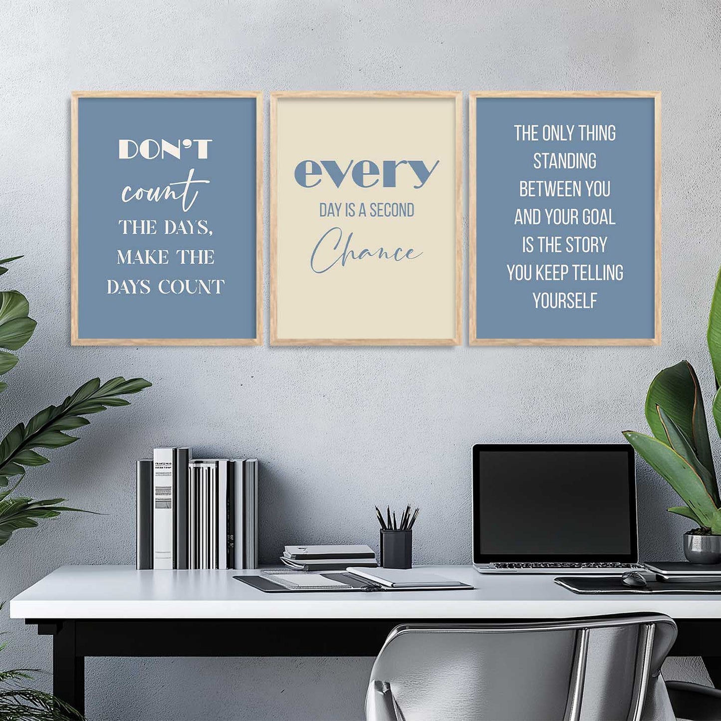 Motivational Wall Posters with Frame : Inspirational Quotes Wall Frame