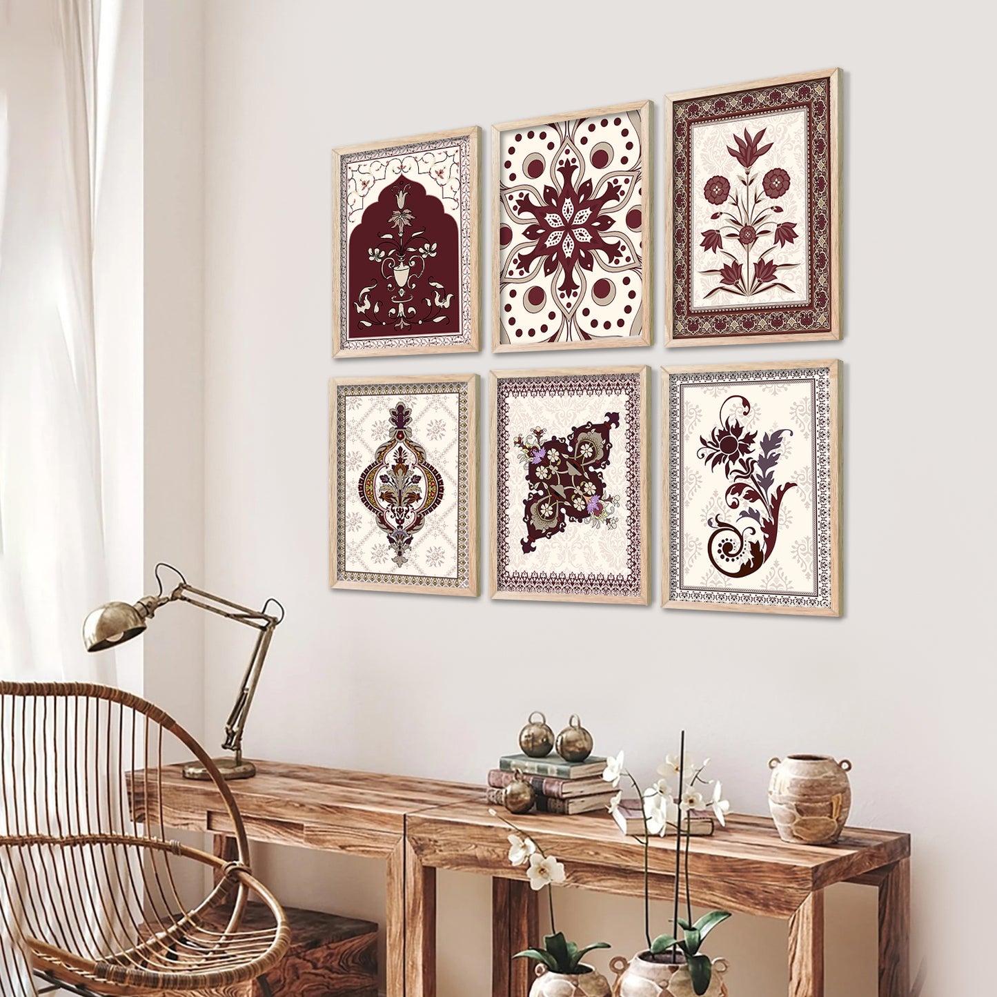 Traditional Wall Art Paintings with Frame for Wall Decor