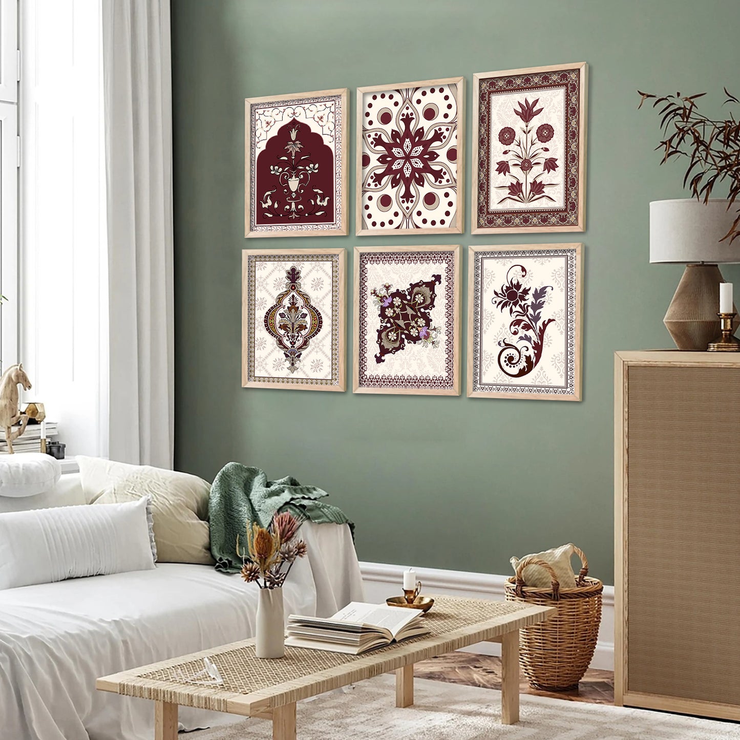 Traditional Wall Art Paintings with Frame for Wall Decor