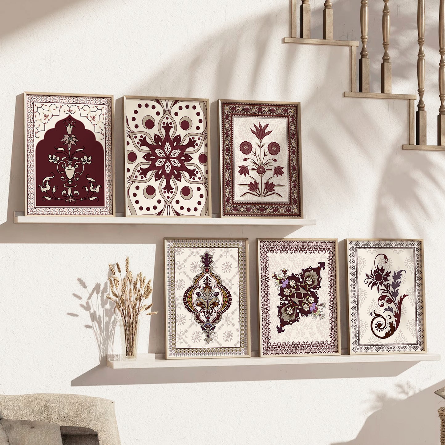 Traditional Wall Art Paintings with Frame for Wall Decor