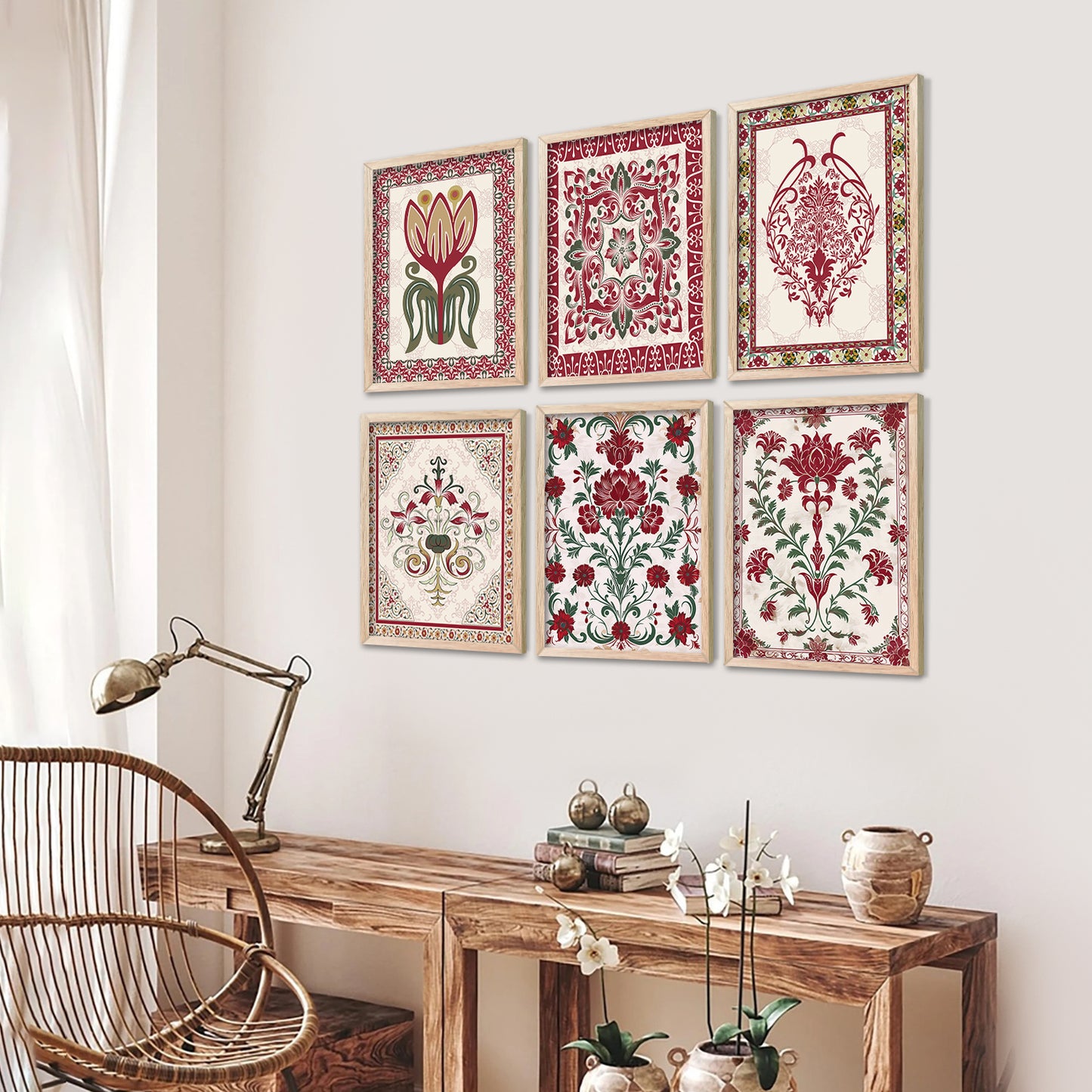 Traditional Wall Art Paintings with Frame for Wall Decor