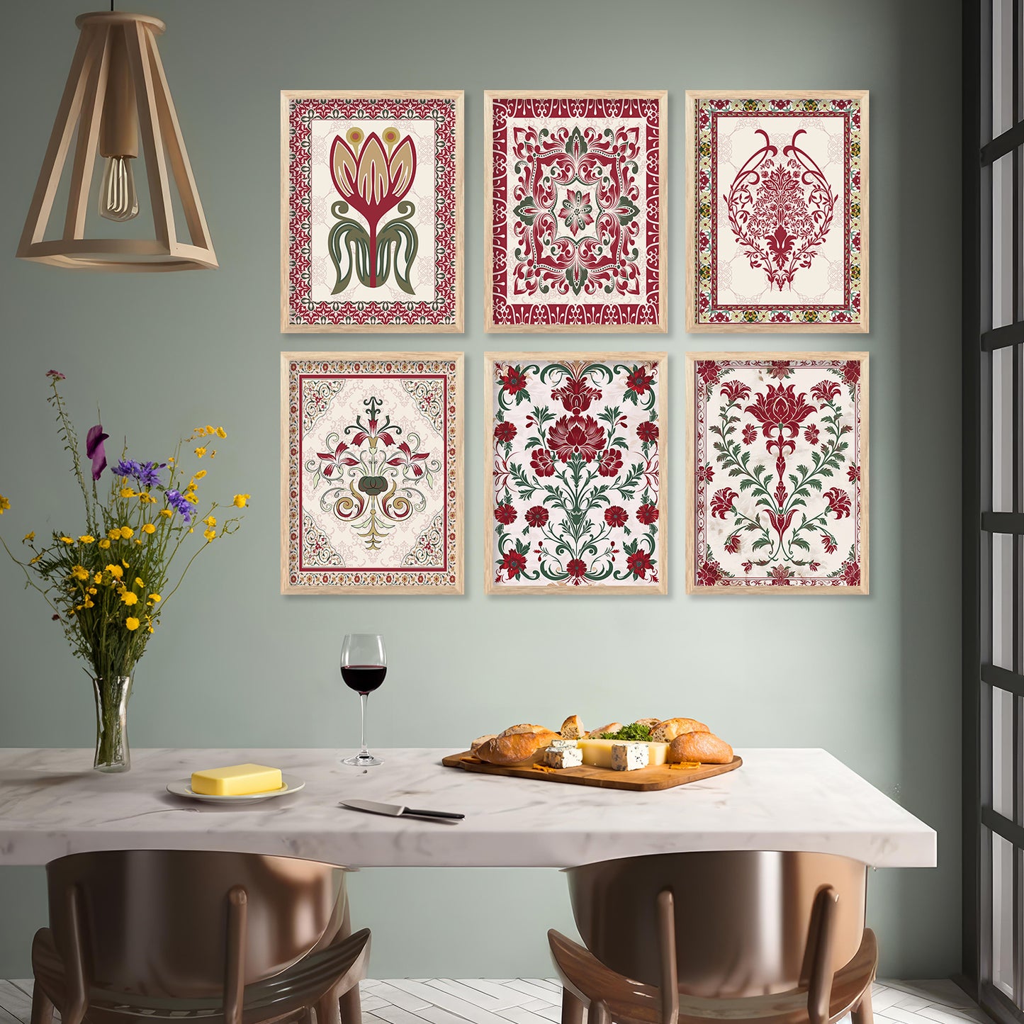 Traditional Wall Art Paintings with Frame for Wall Decor