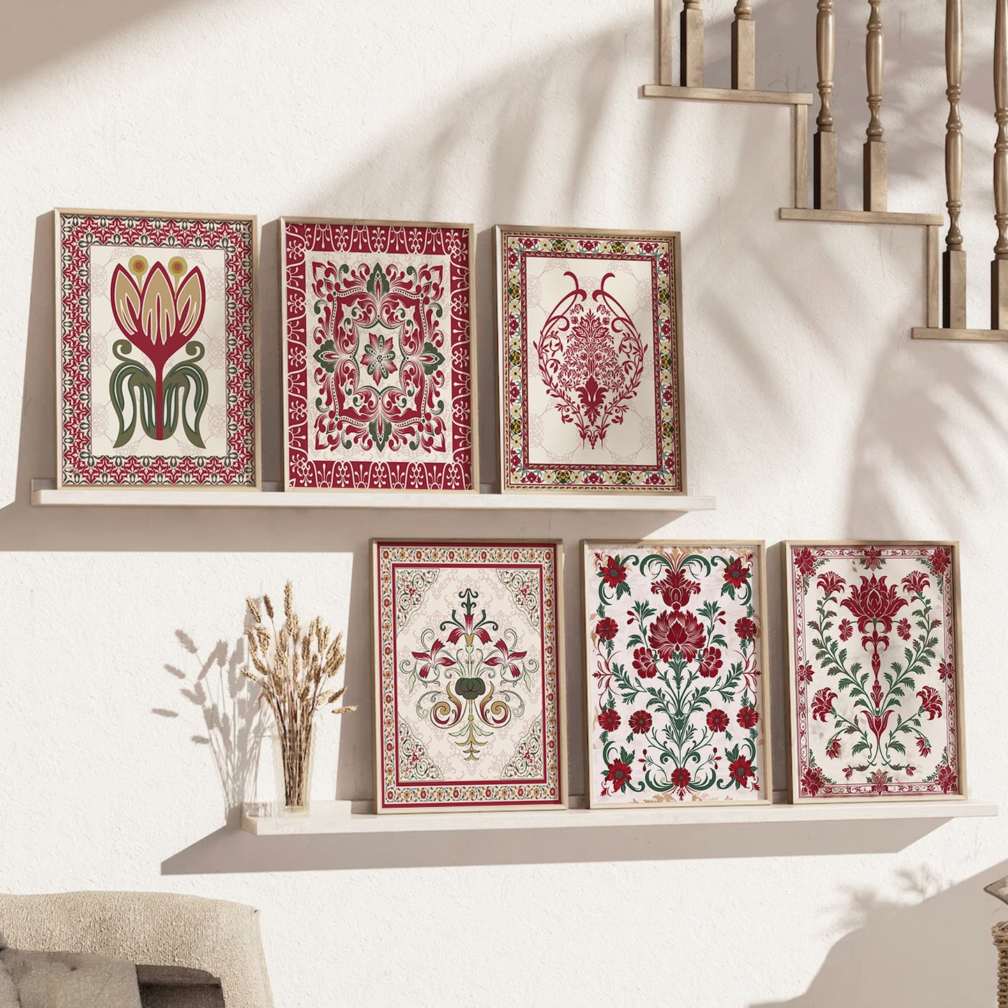 Traditional Wall Art Paintings with Frame for Wall Decor