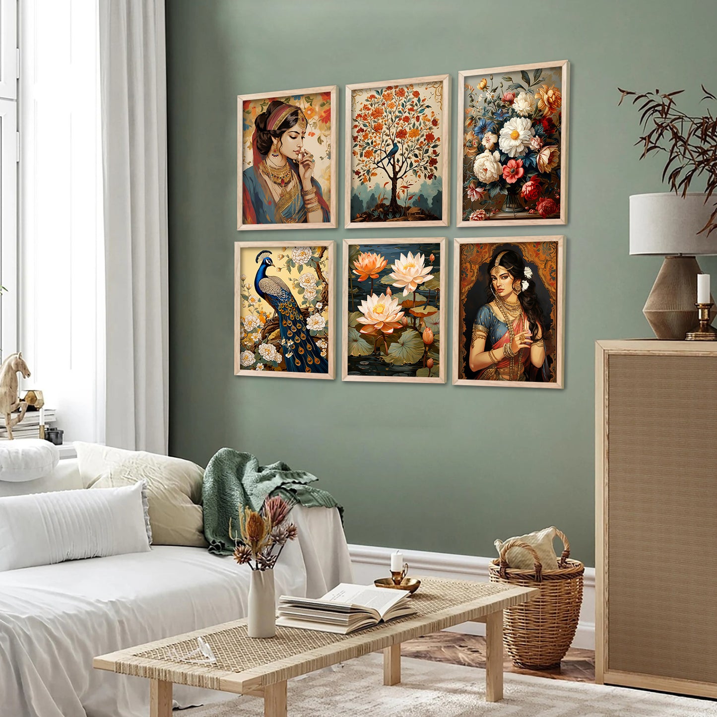 Madhubani Wall Art Paintings with Frame for Wall Decor