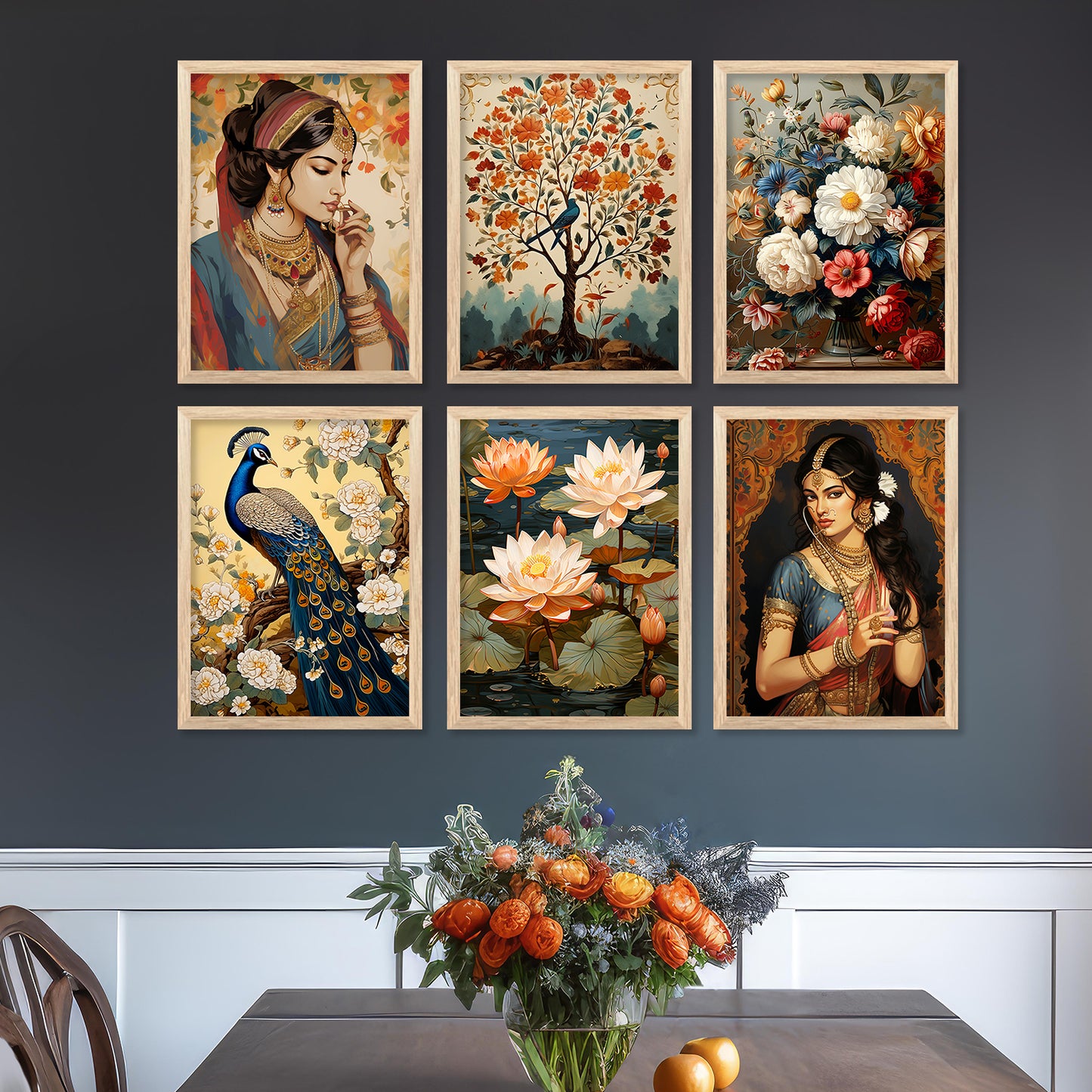 Madhubani Wall Art Paintings with Frame for Wall Decor