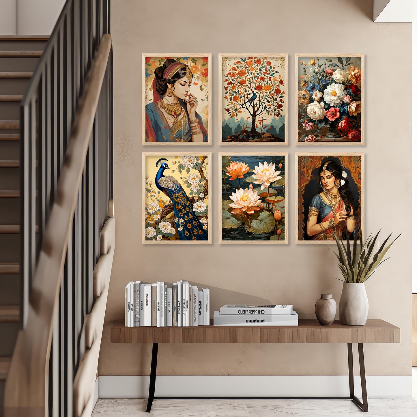 Madhubani Wall Art Paintings with Frame for Wall Decor