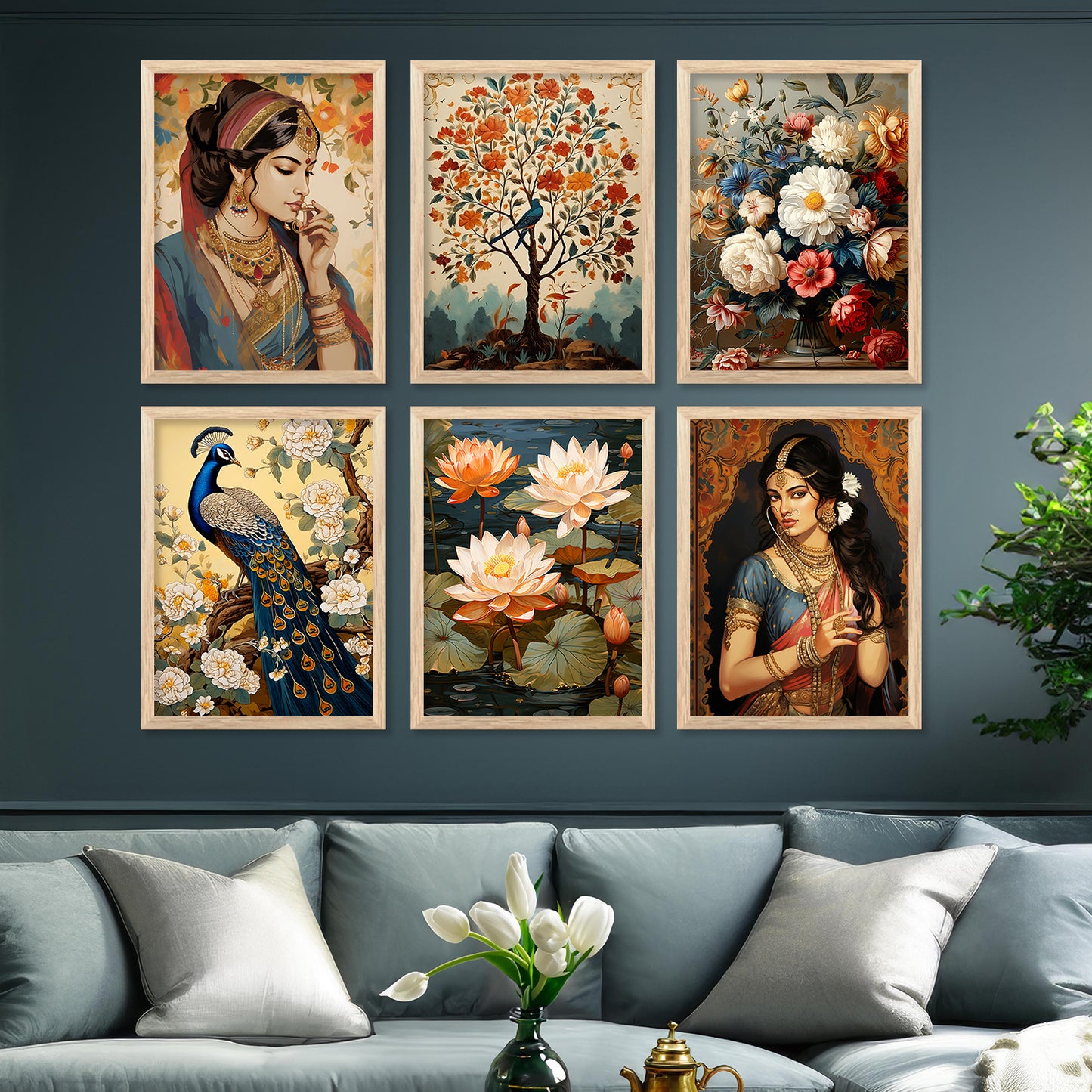 Madhubani Wall Art Paintings with Frame for Wall Decor